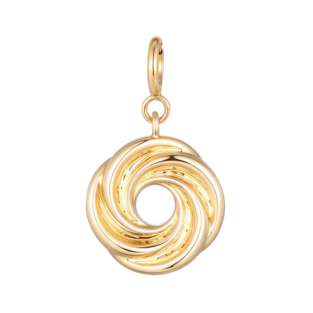 Women's Momentum Charm – 14K Solid Gold Vortex Pendant | Larisa Beaumont