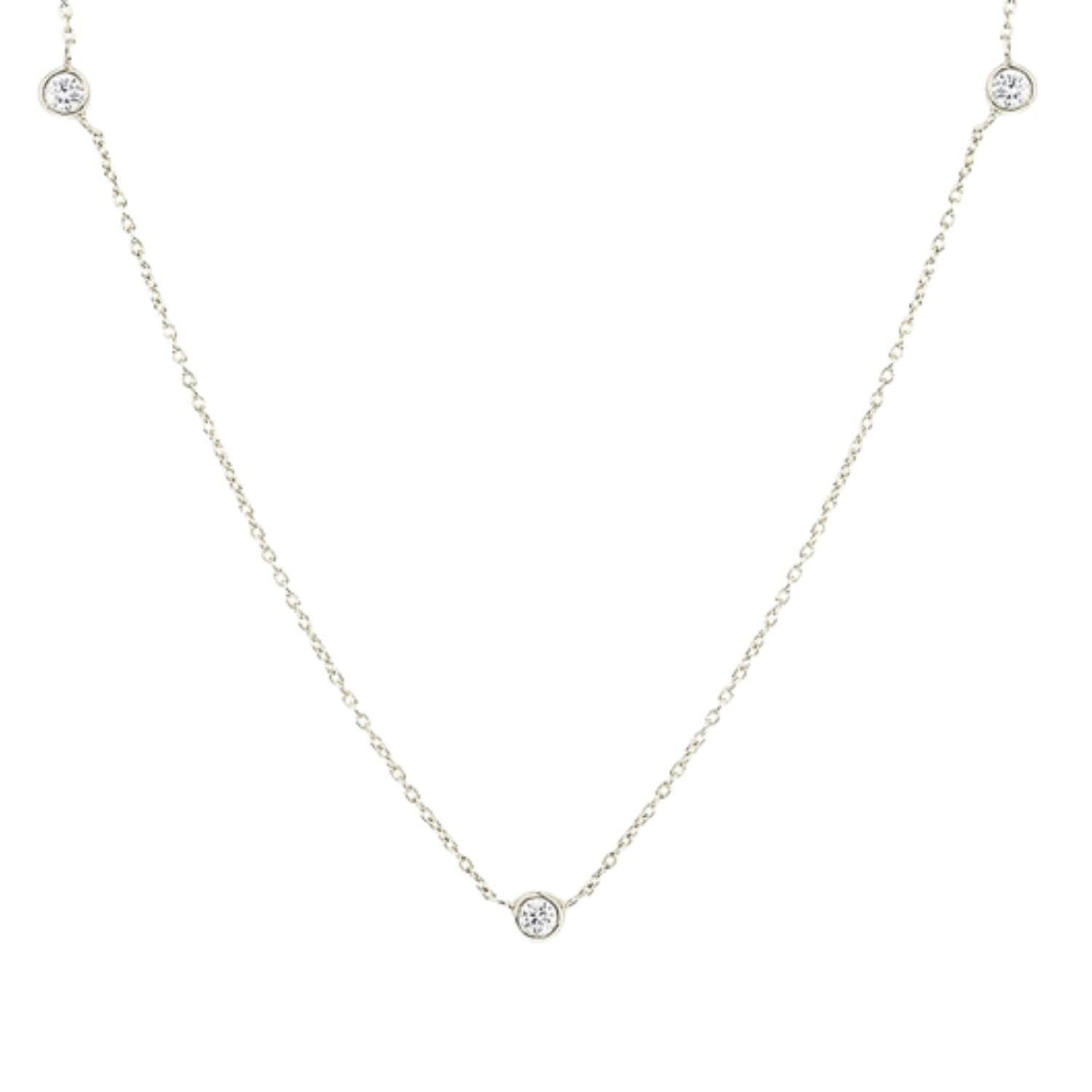 Women’s Gold Starlight 3 Diamond Station Silver Necklace Lily Flo Jewellery