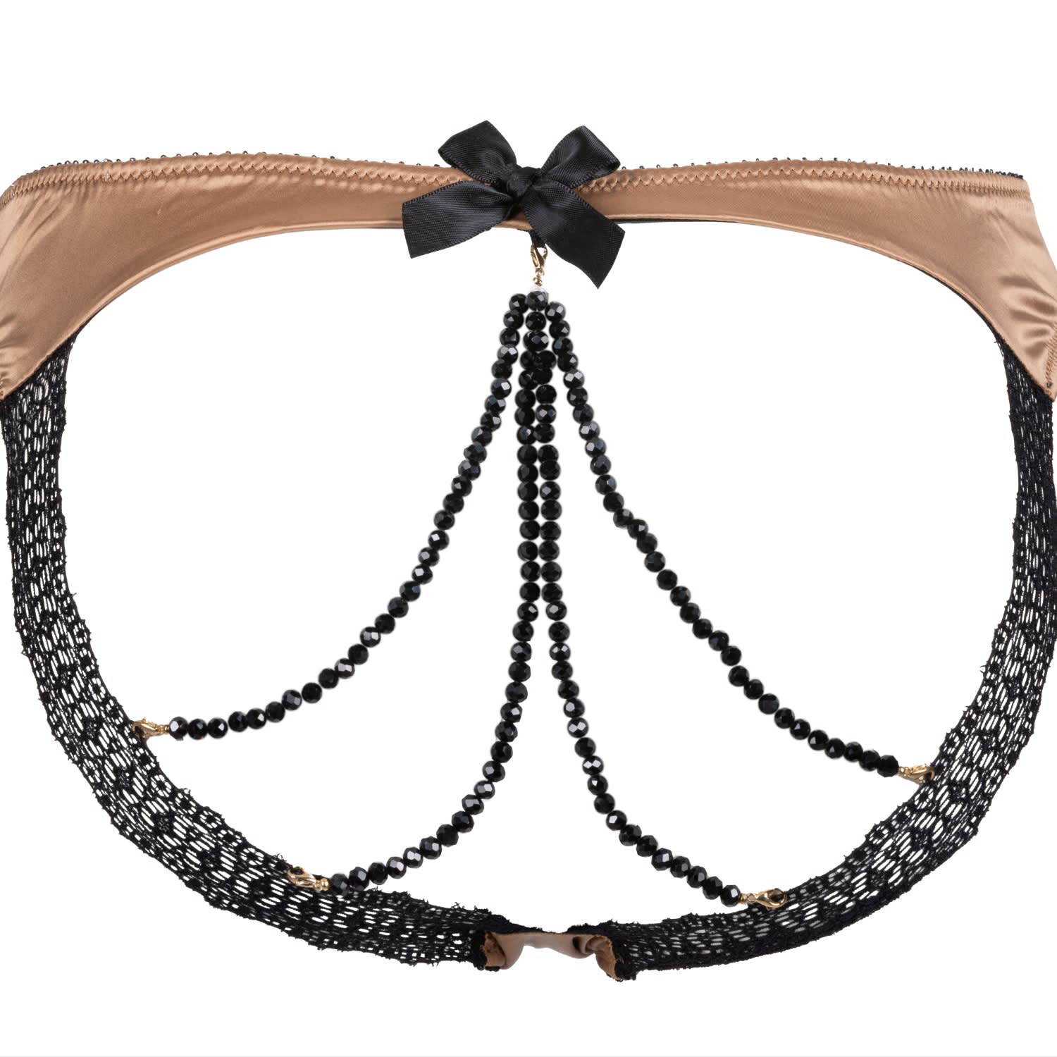 Les Jupons De Tess Women's Gold / Black Adriana Golden Black Panty In Multi