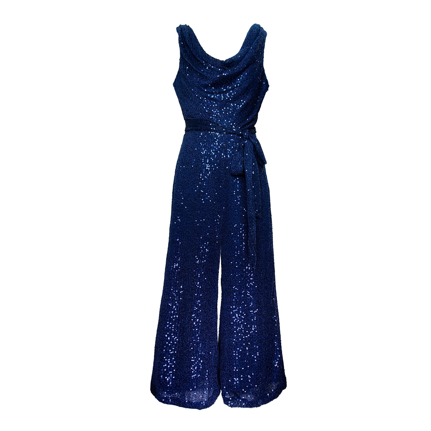 Women’s Blue Lora Jumpsuit - Sequinned Navy Large Emma Wallace