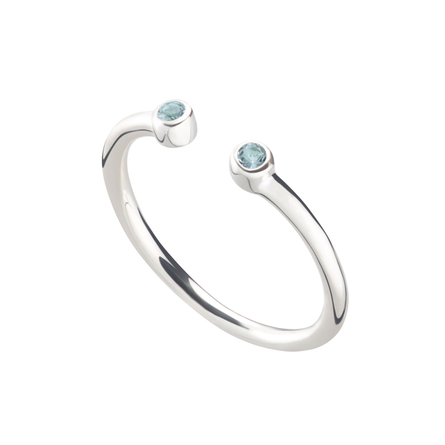 Women’s Blue / Silver December Birthstone Open Style Ring - Blue Topaz Lily Charmed