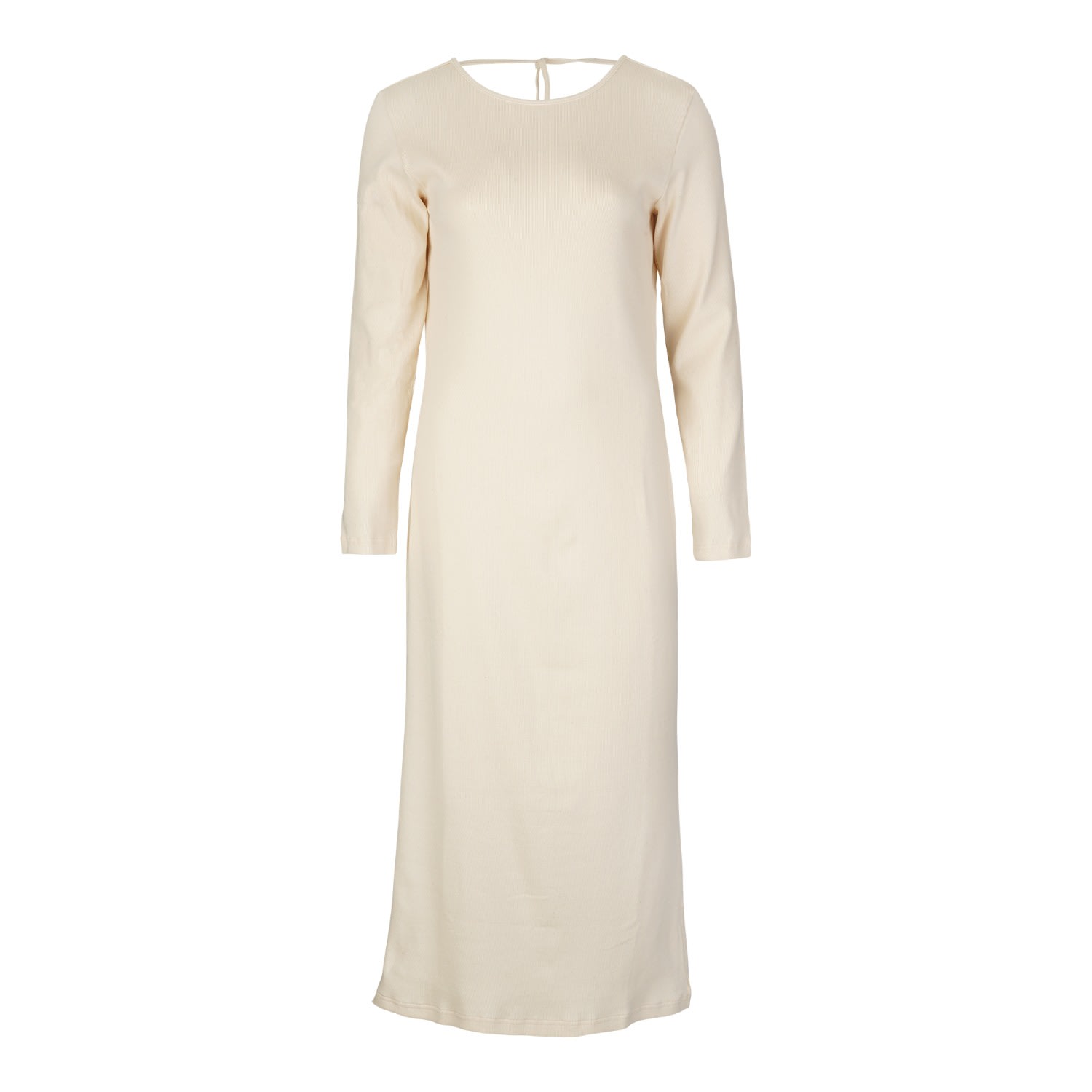 Women’s Neutrals Bina - Long Dress With Deep Neckline On Back Extra Small Baìge the Label