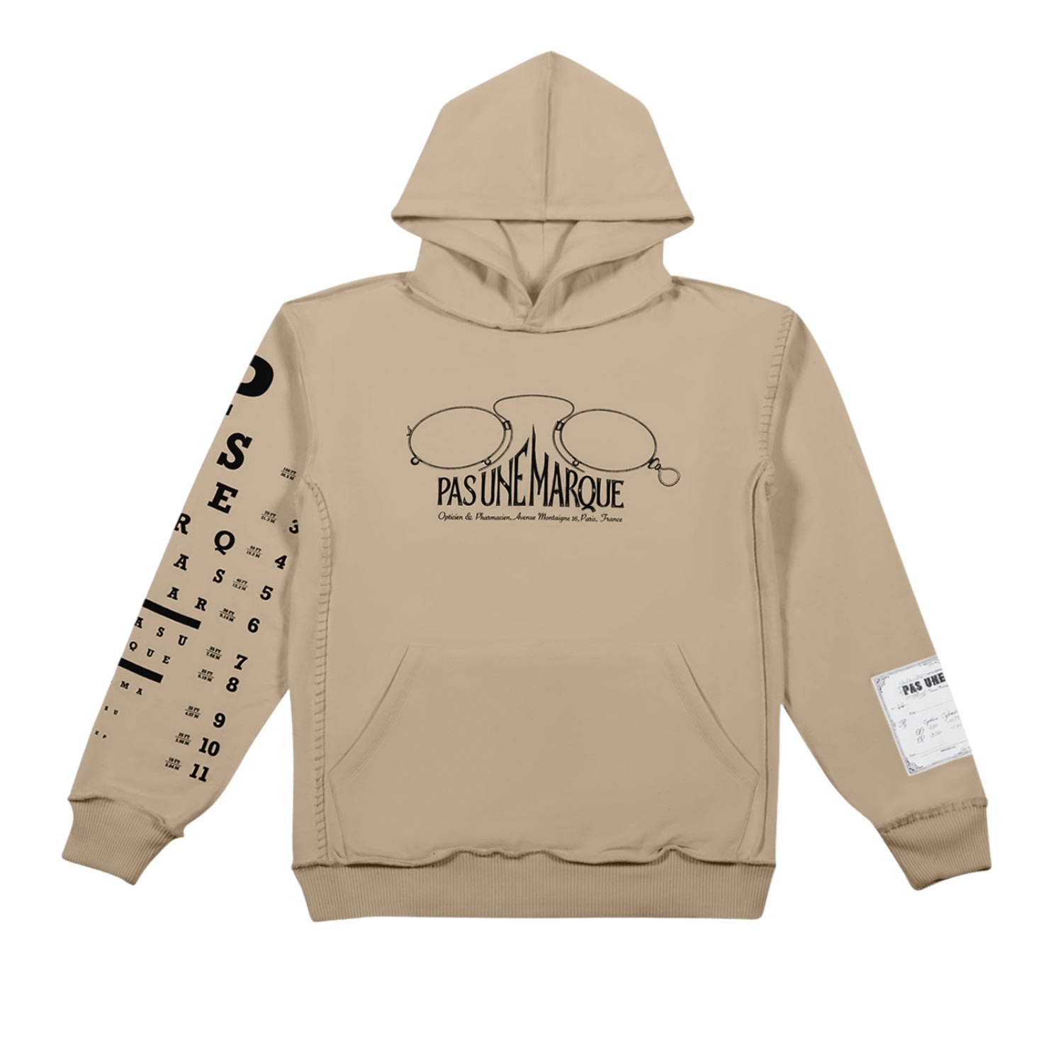 Pas Une Marque Optique Oversized Hoodie Pebble Brown I In Neutral