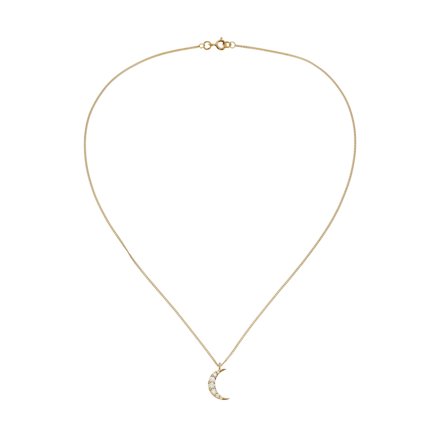 Women’s Gold Luna Diamond Necklace Zoe and Morgan