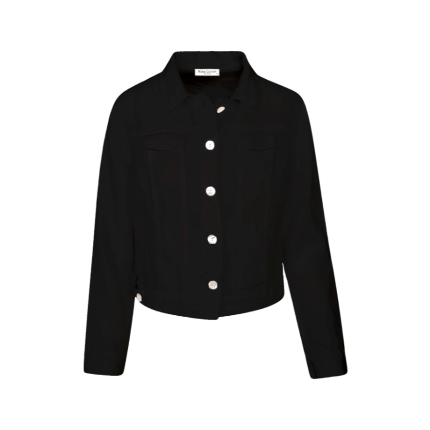 Haris Cotton Women's Long Sleeved Linen Jacket - Black