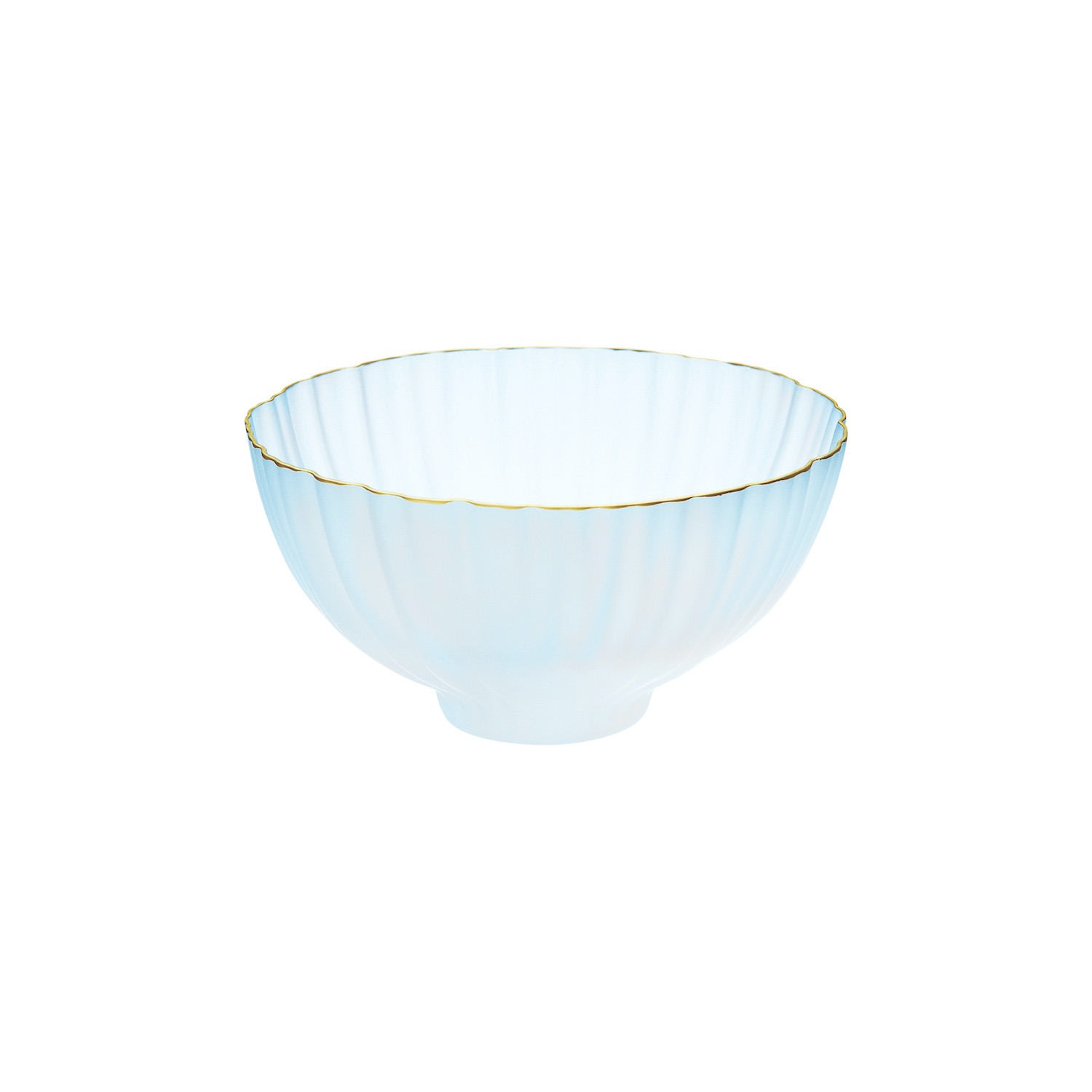 Sghr Sugahara Kikka Handcrafted Glass Bowl With Gold Rim - White, Large In White