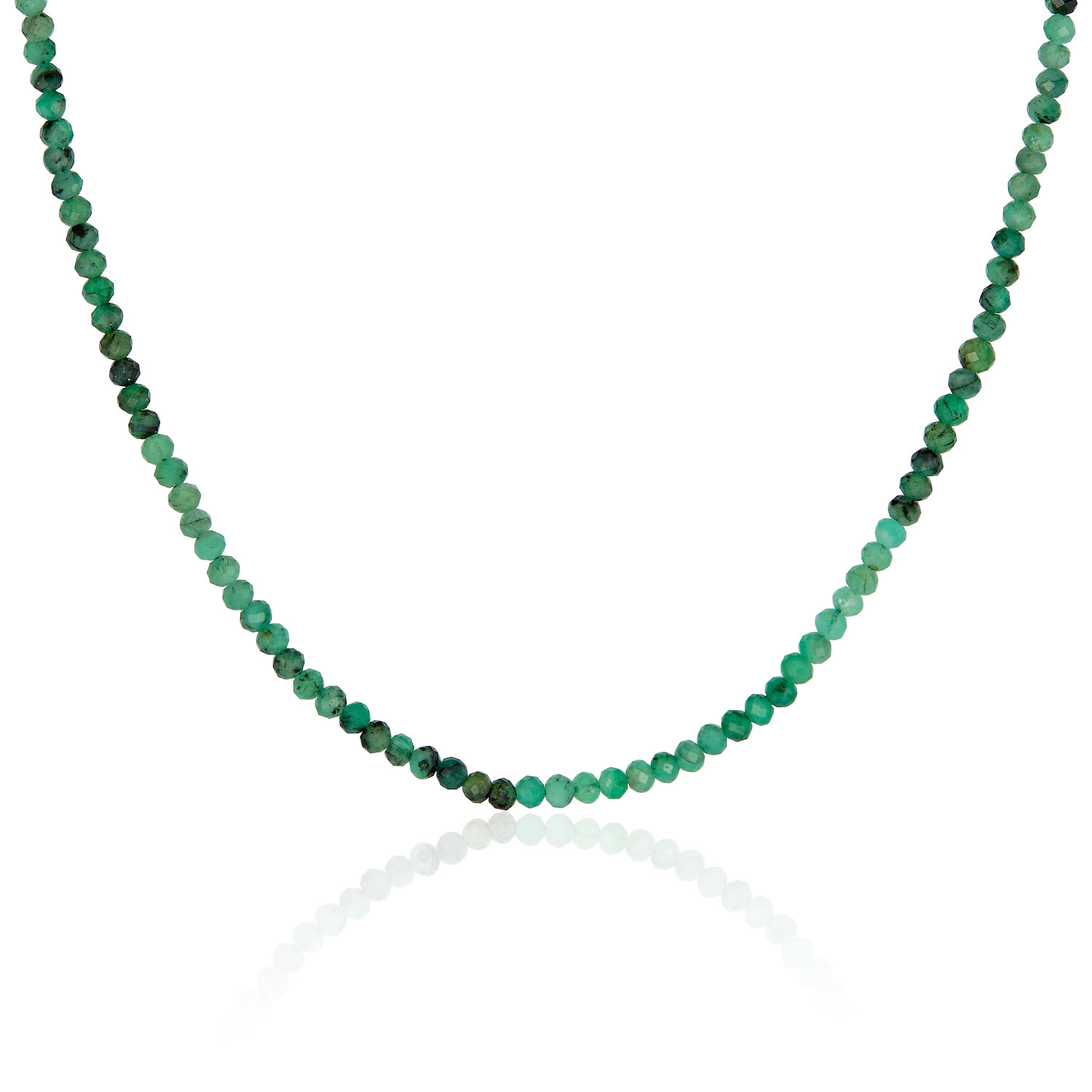 Cartography Men's Green oz - Faceted Emerald Bead Necklace In Green