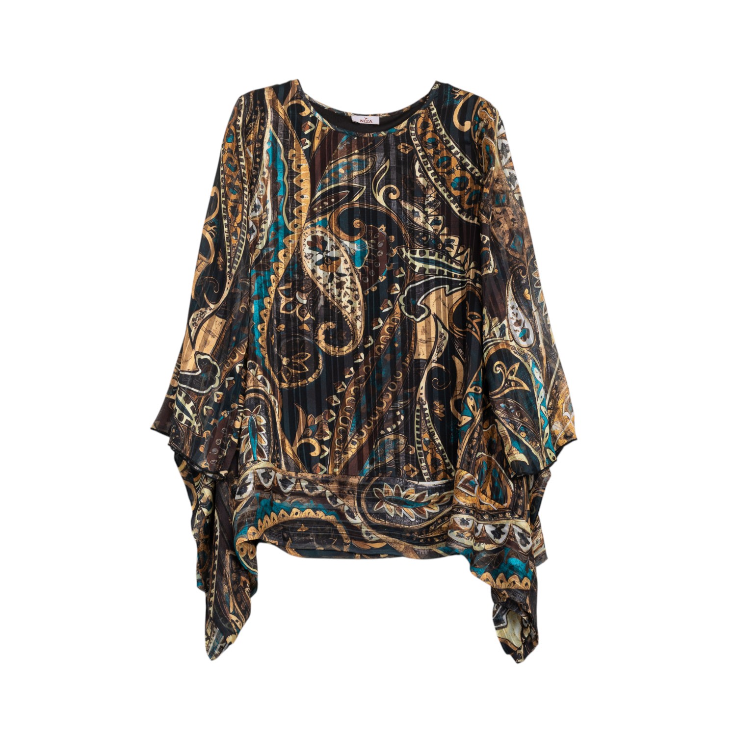 Niza Women's Paisley Long Sleeve Blouse