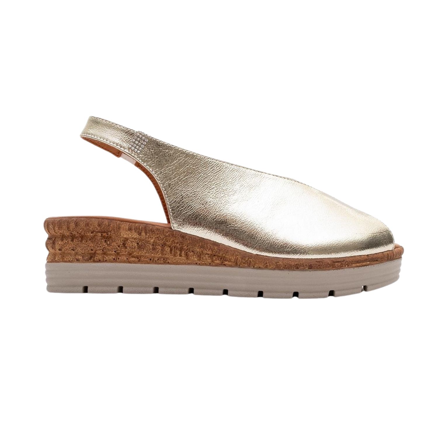 Forever & Always Shoes Women's Blom Gold Leather Platform Sandal In Gold