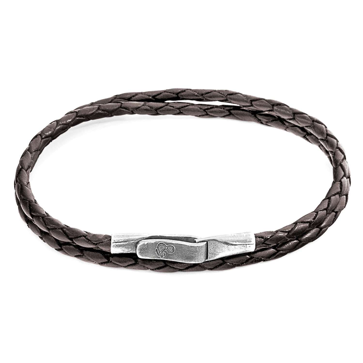 Men’s Brown / Silver Dark Brown Liverpool Silver & Braided Leather Bracelet Anchor & Crew