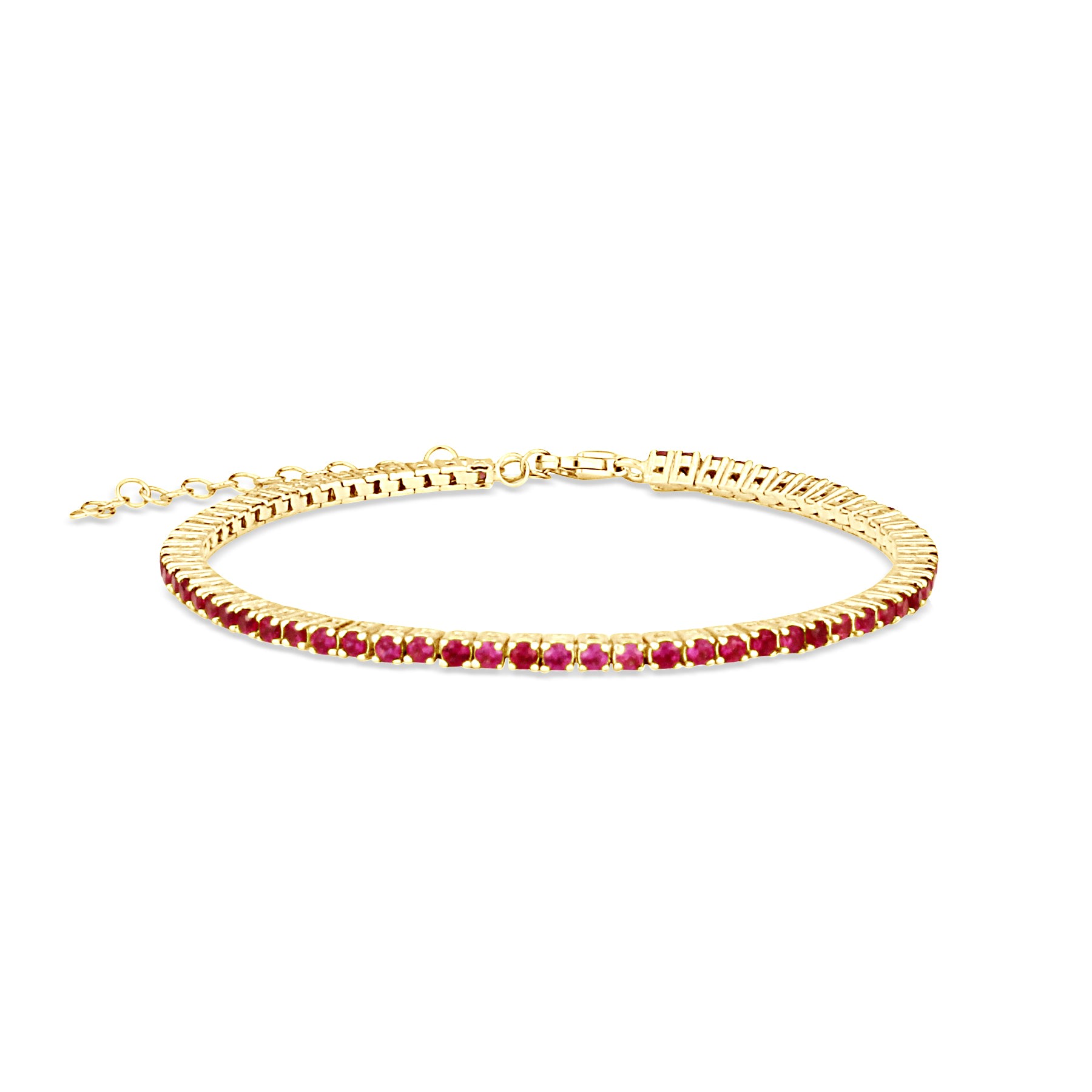 Women’s Gold / Pink / Purple Classic Thin Tennis Bracelet - Gold & Pink Shymi