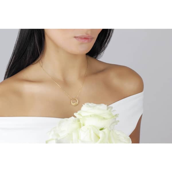 LEE RENEE WOMEN'S ROSE HALO NECKLACE - GOLD
