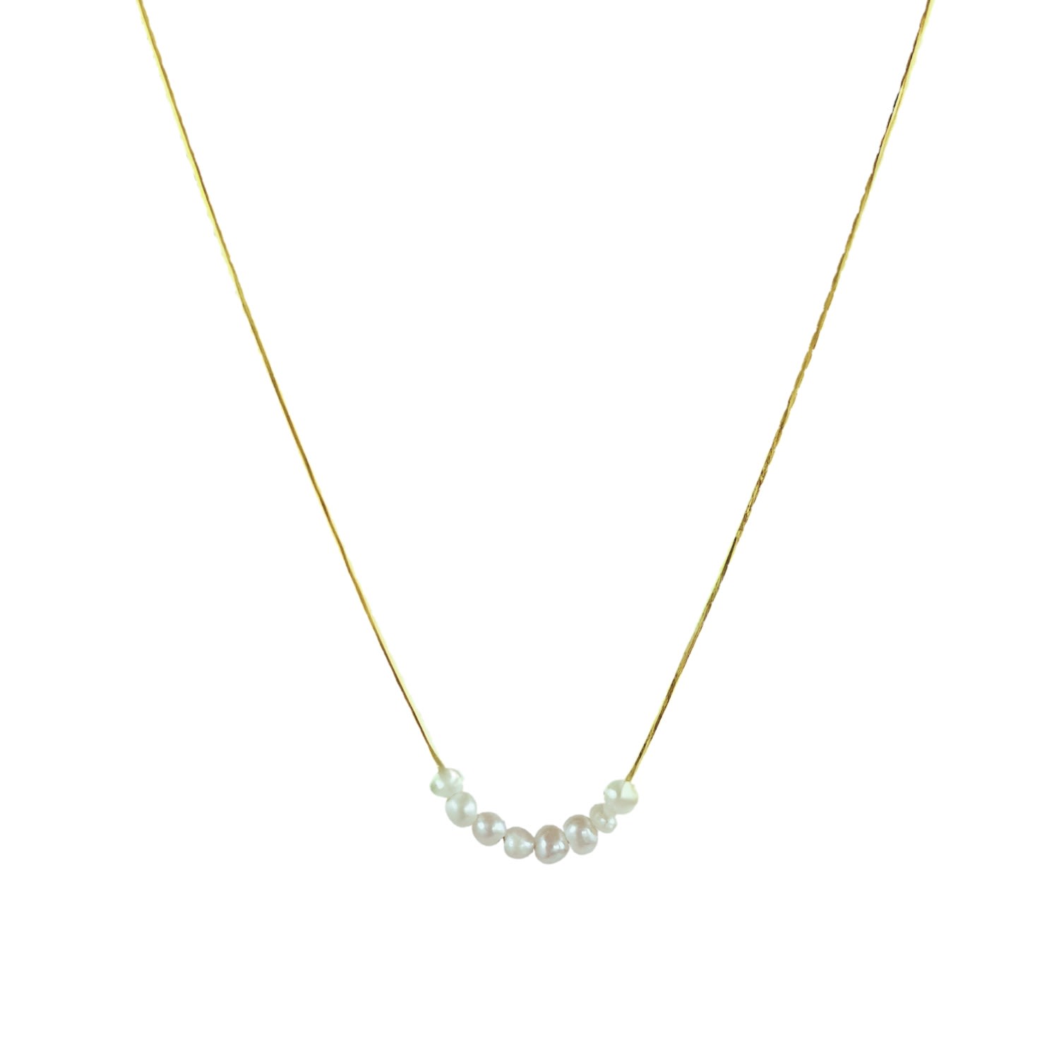 Women’s Gold / White Bae Pearl Necklace Peral