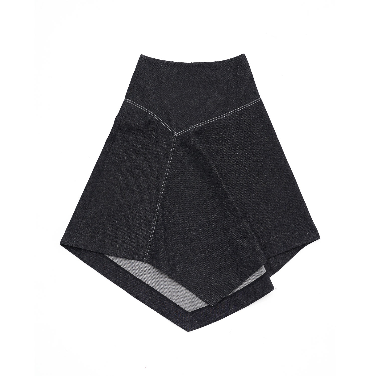 Women’s Black Genevieve Asymmetrical Denim Skirt Xxxs Belkys Studio