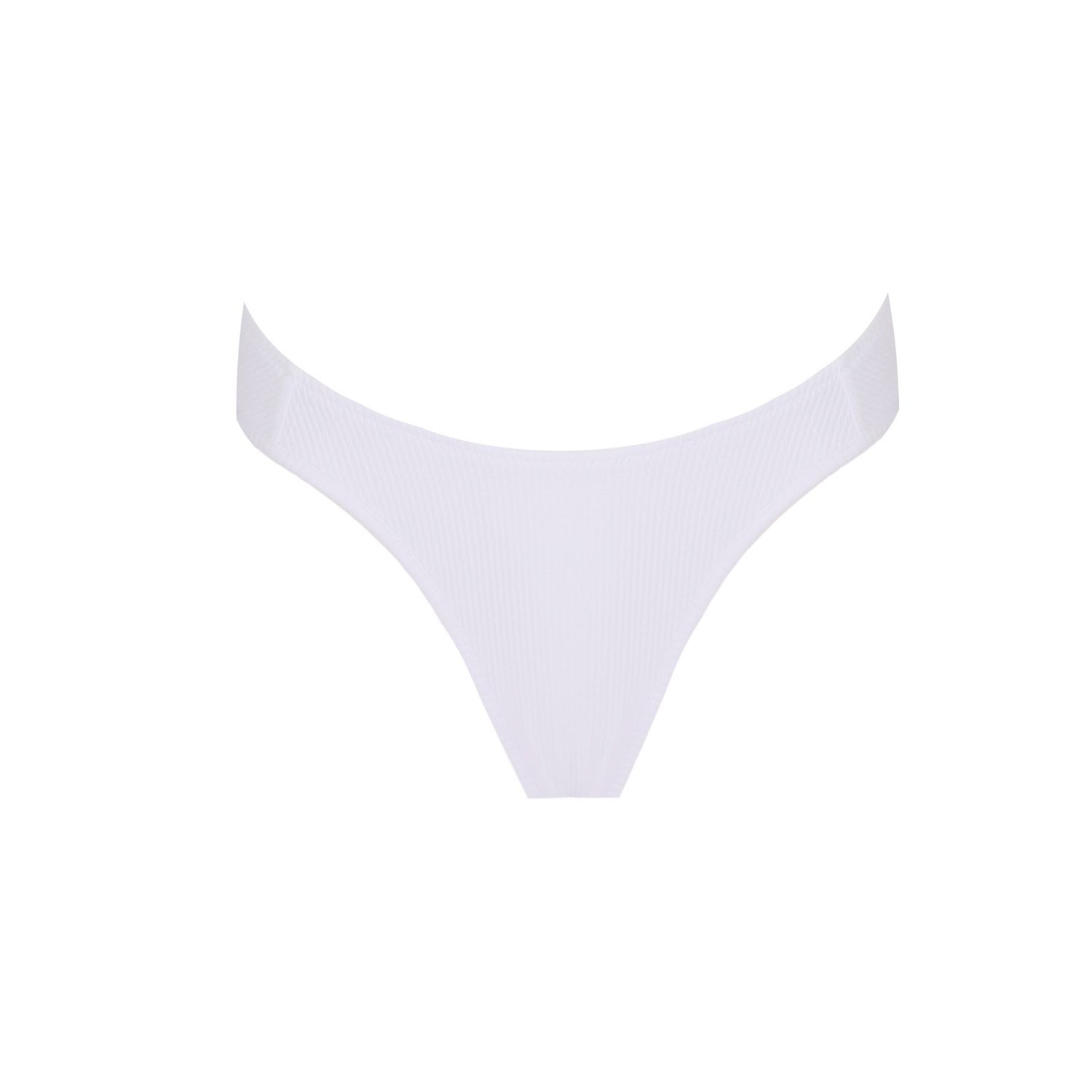 Women's Orly Bikini Bottom - Colour Optic White - Bikini Bottom With High Coverage & Ribbed Fabric | Extra Small | Yorstruly