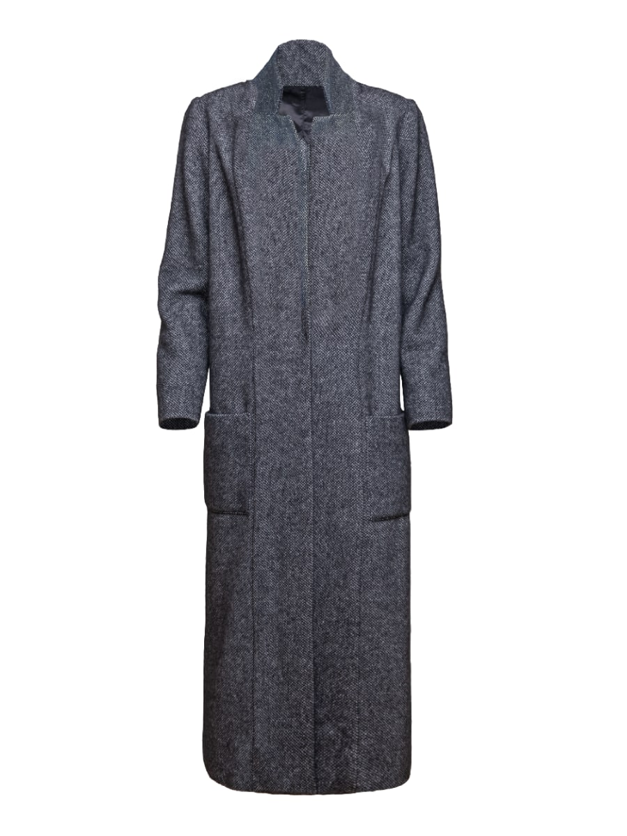 Helene Galwas Women's Grey Edith Herringbone Coat In Gray