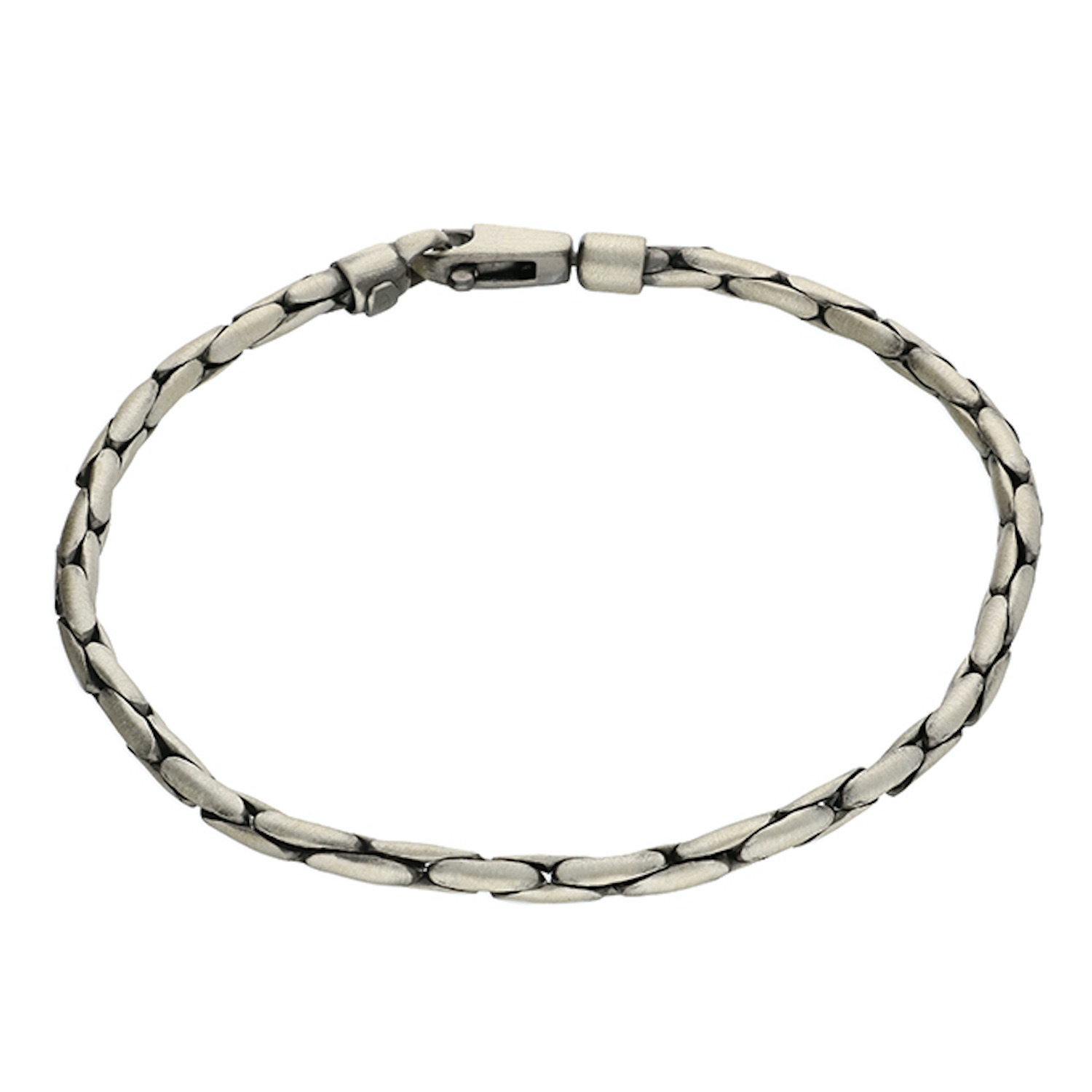 Men s oxidised silver bracelet Kaizarin Wolf Badger