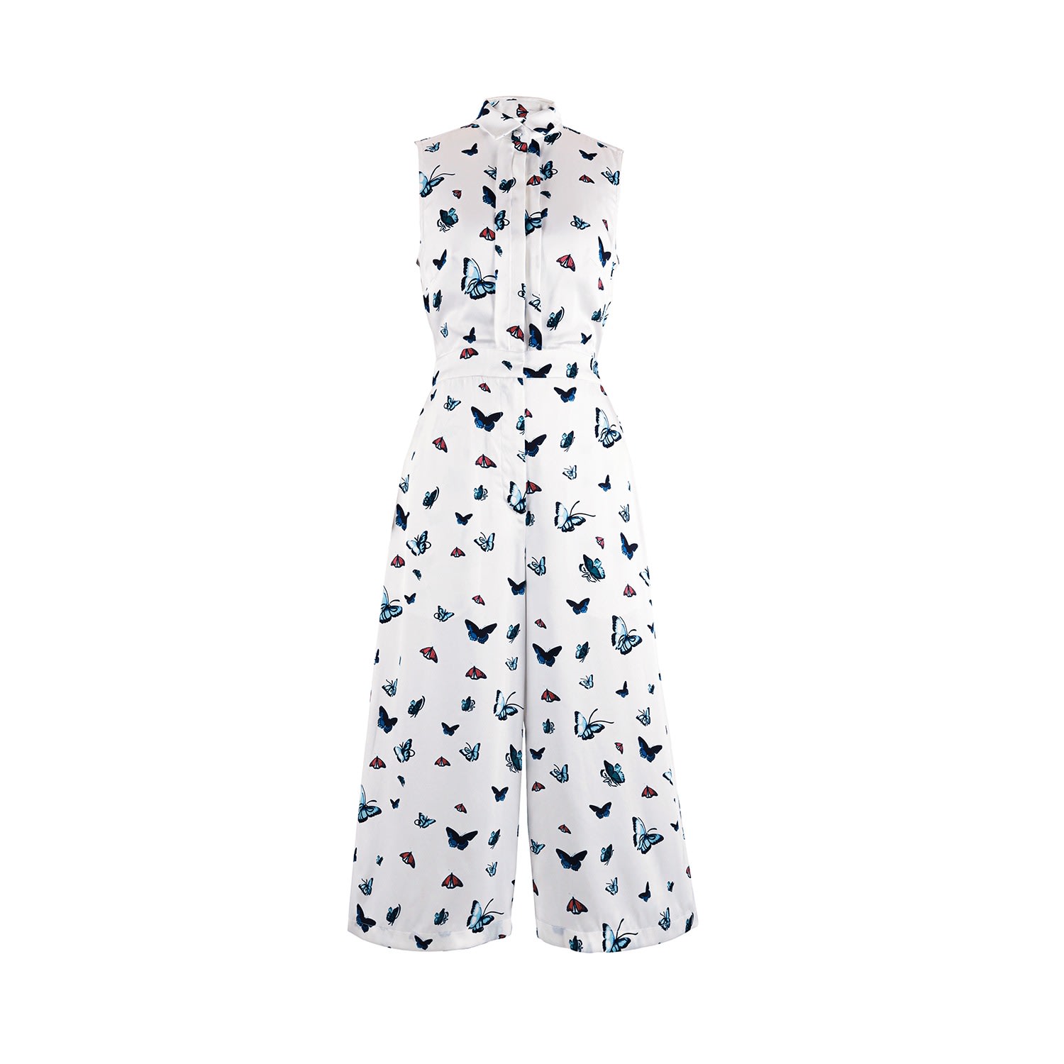 Emma Wallace Women's Iris Silk Jumpsuit - Flutter Print
