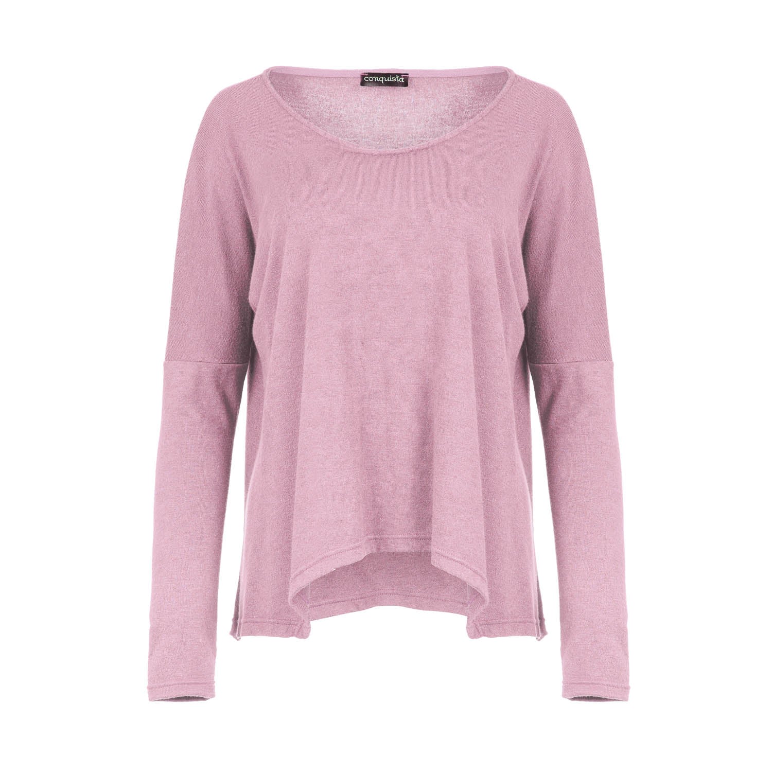 Conquista Women's Pink / Purple Pink Knit Handkerchief Hem Top In Pink/purple