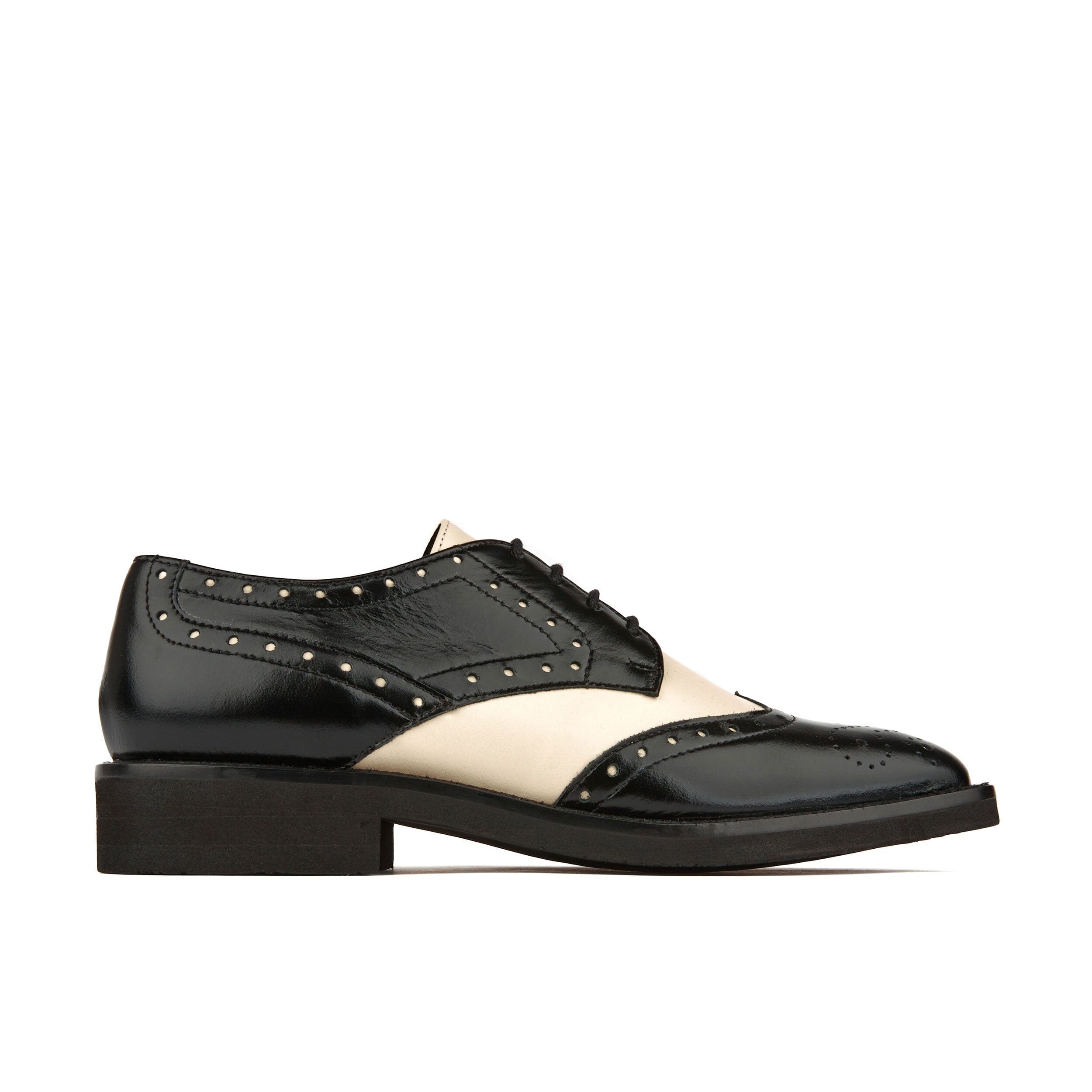 Neutrals / Black Eton - Black & Cream - Womens Oxfords 8 Uk Embassy London Usa