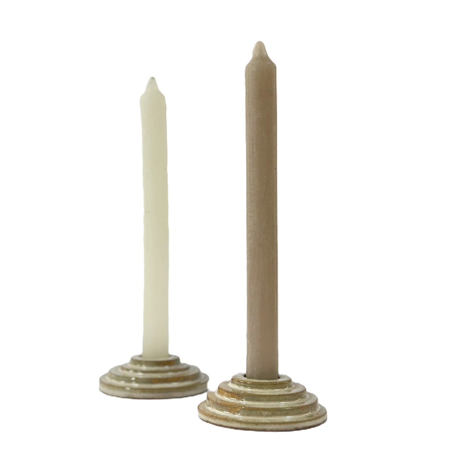 Clay And Limes Grey Candle Sticks In Gray