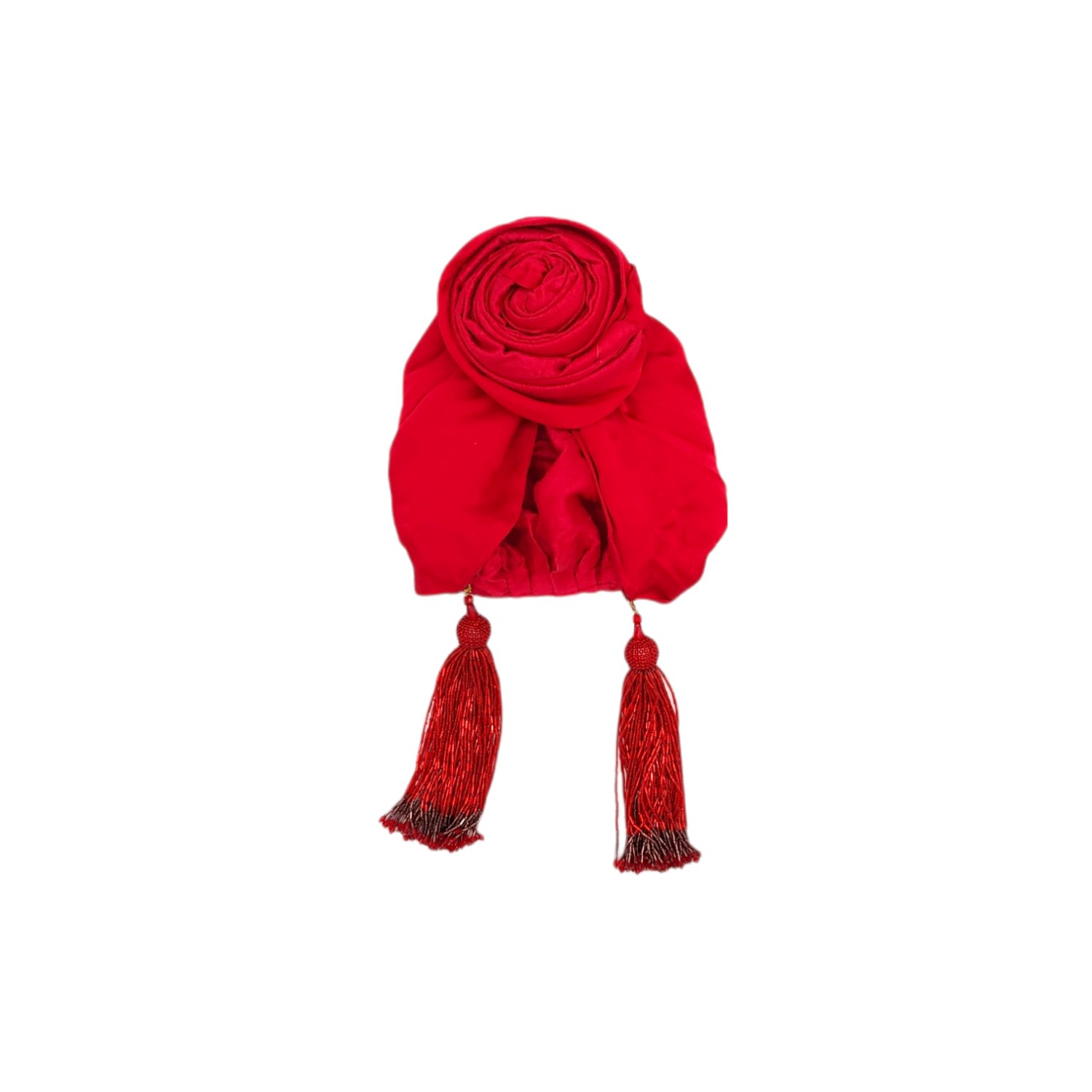 Women’s Red Edith Ruby Tassel Turban One Size Julia Clancey