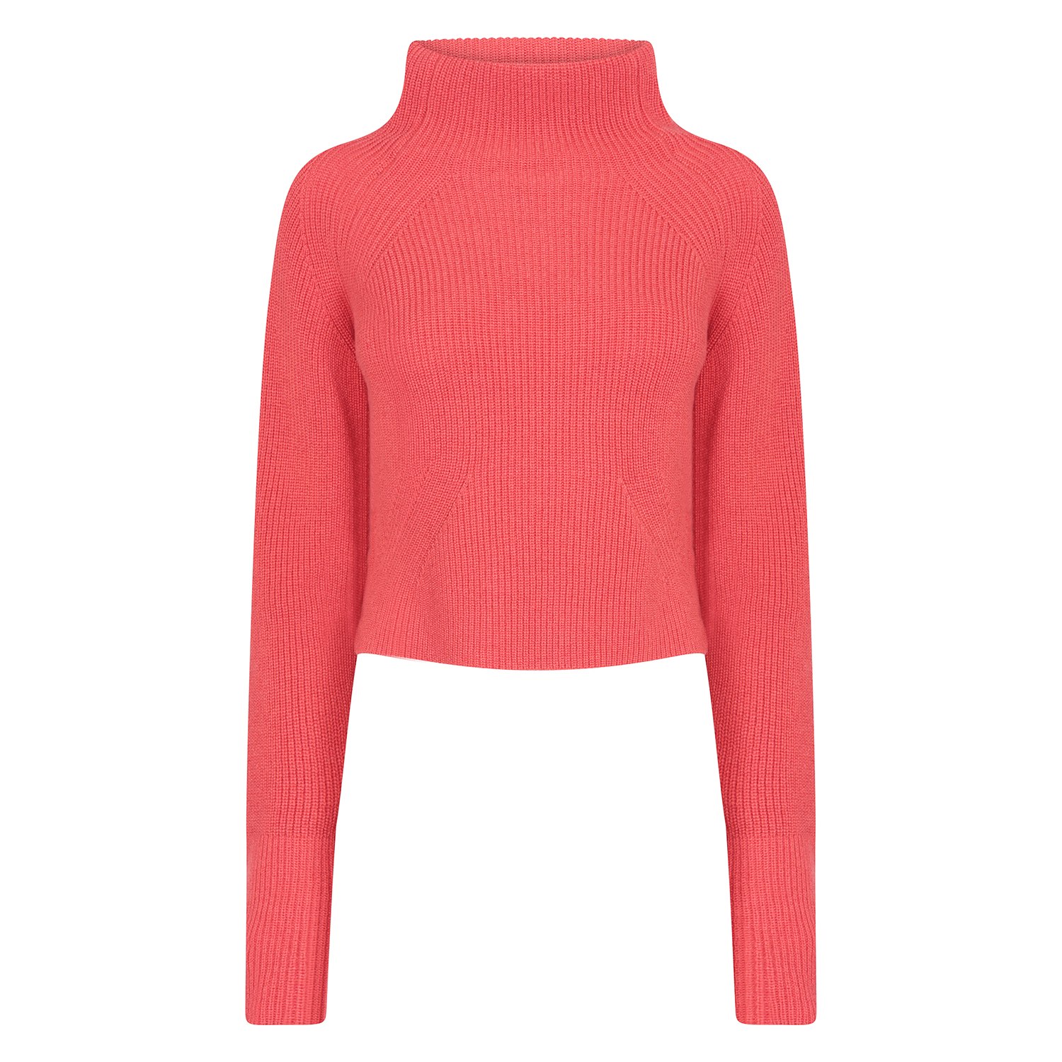 Women’s Red Demeter Rib Funnel Neck Sweater Small Emma Jane Knight