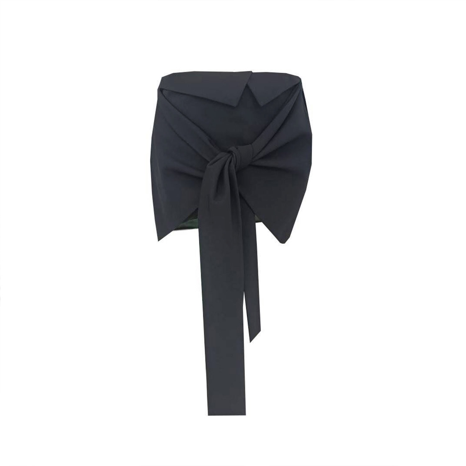 Salteye Studio Women's Black Blazer Wrap Mini Skirt