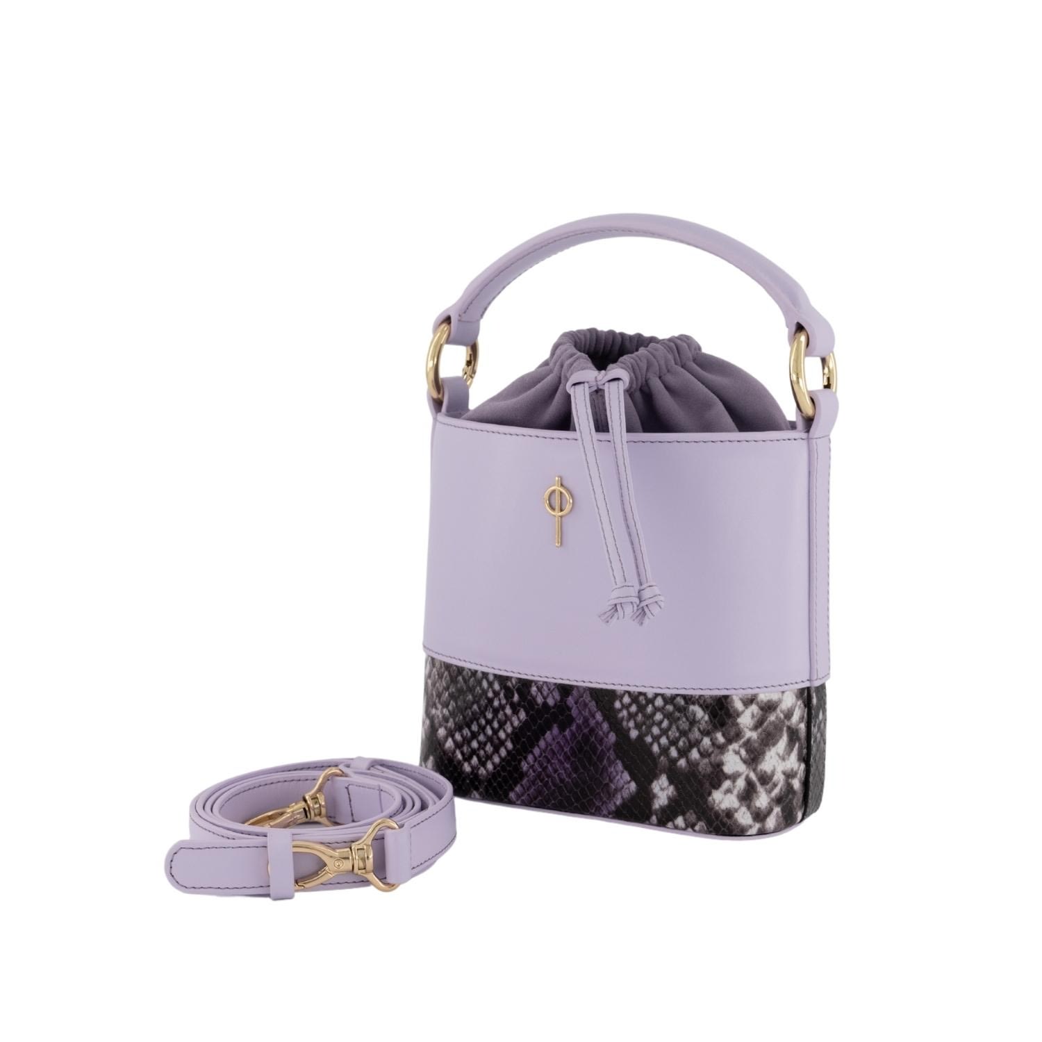 Women’s Pink / Purple Noa Snake Bucket Bag - Lilac Otrera