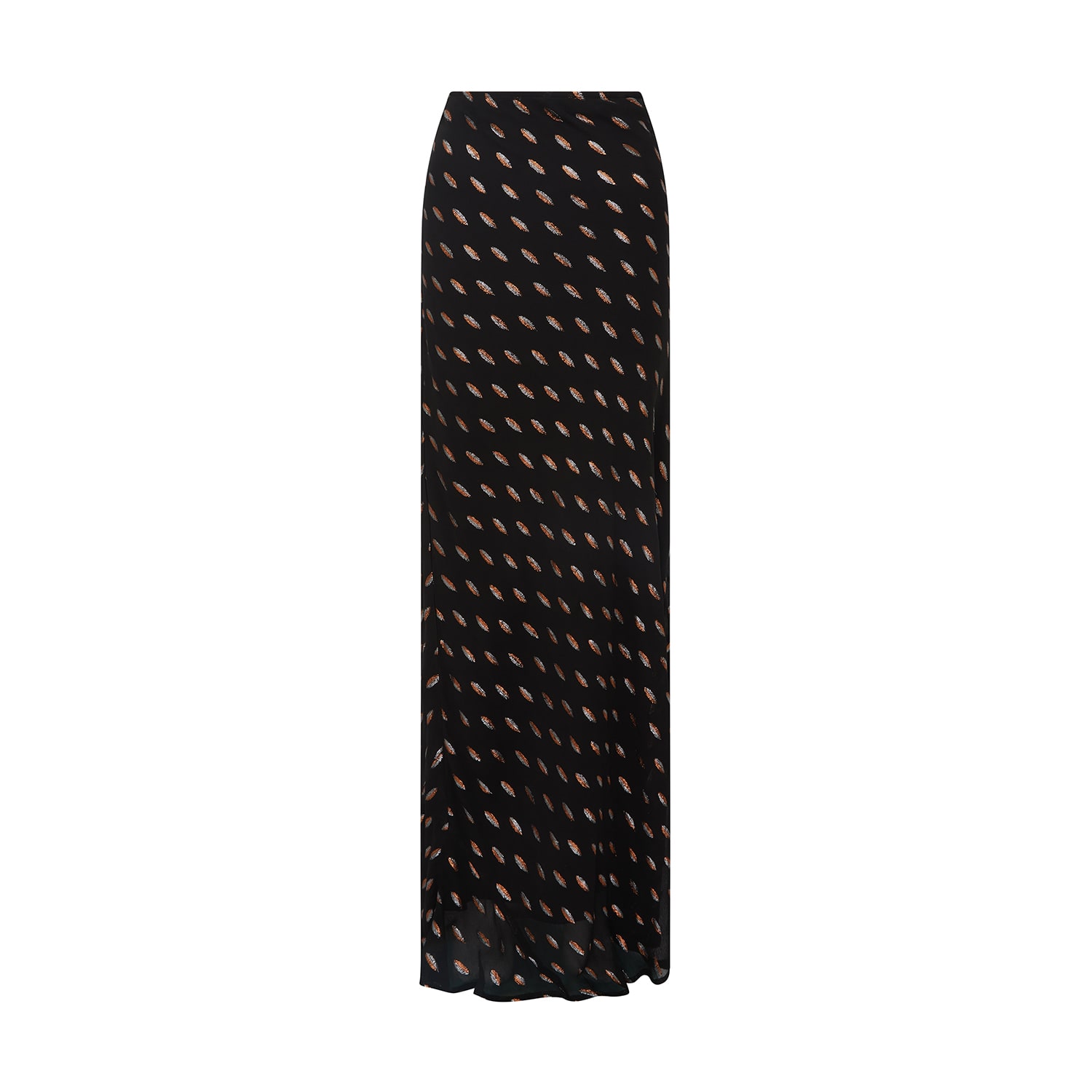 Rose & Nancy Women's Brown / Red Talia Black Skirt