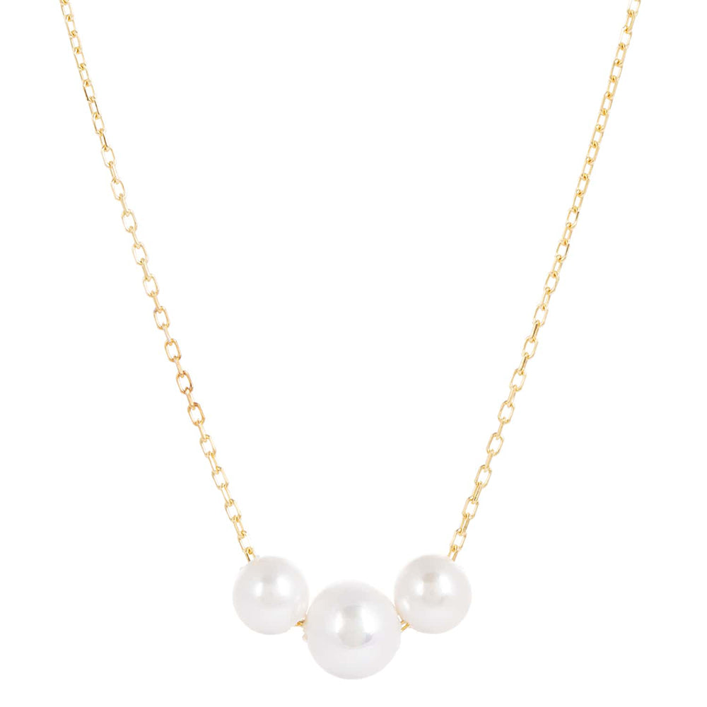 Women’s Laura Gold Chain Necklace With Three Pearls Amadeus