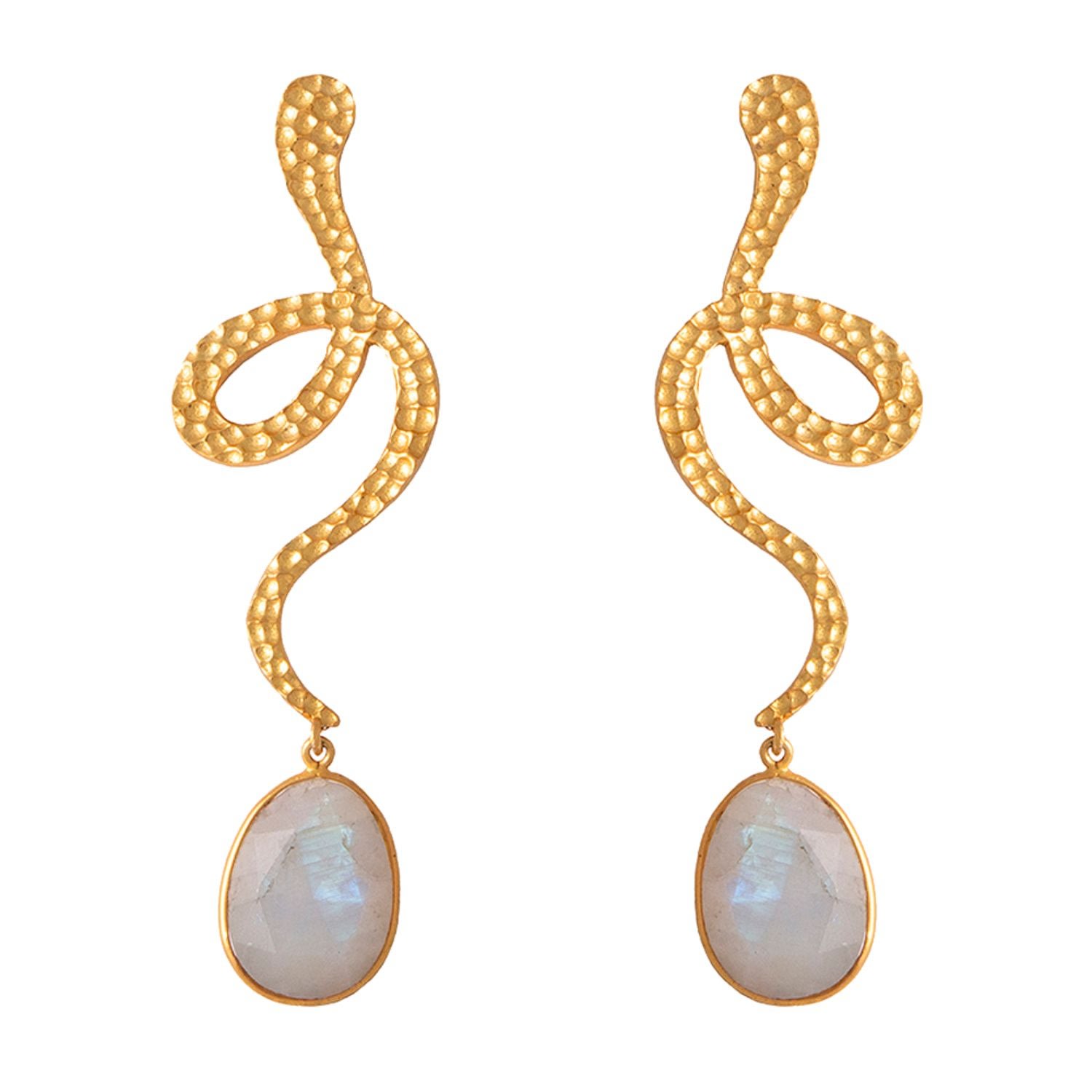 Lavani Jewels Women's White / Gold White Thar Earrings In Gold