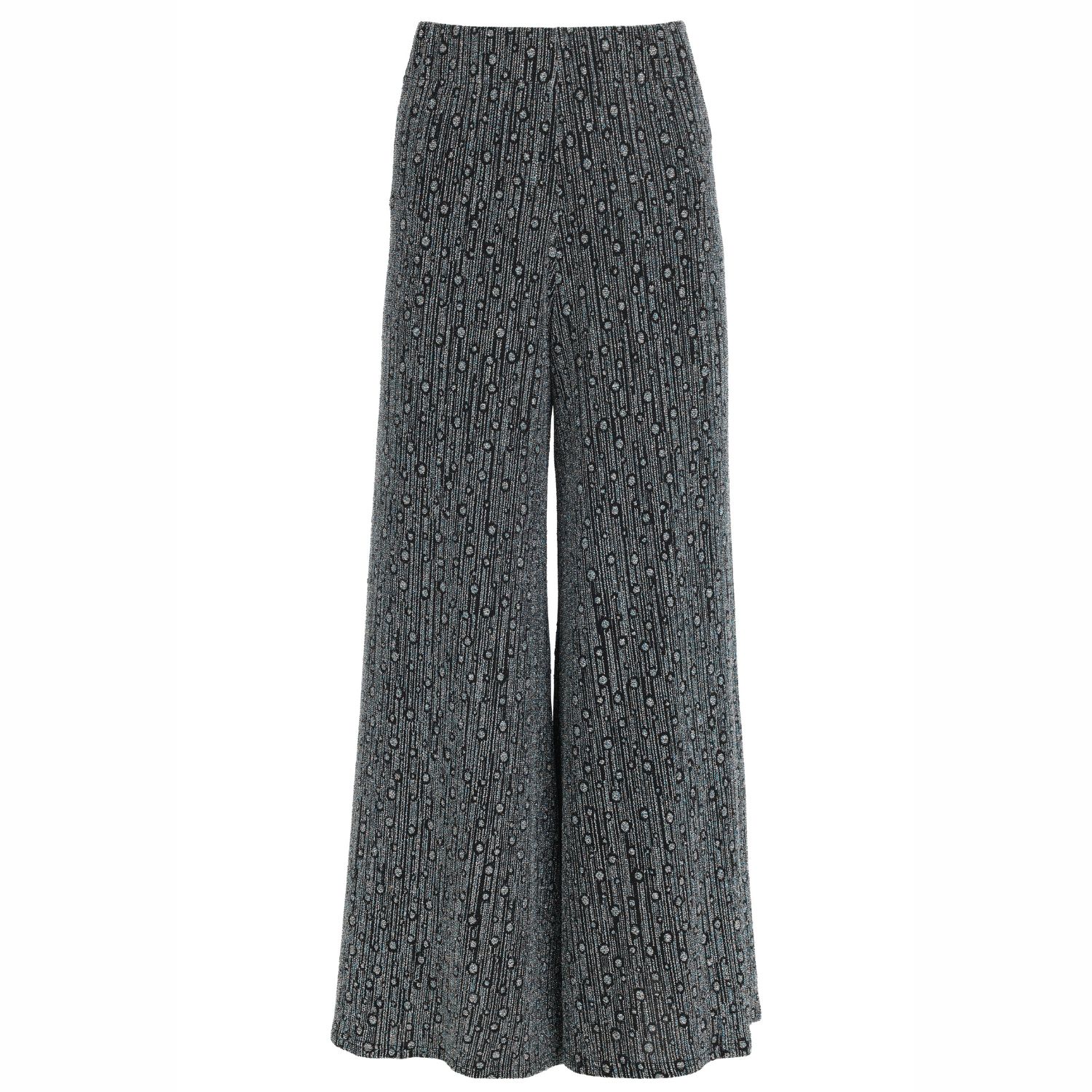 Women’s Blue / Silver Disco Hangover Palazzo Trousers In Blue Medium Traffic People