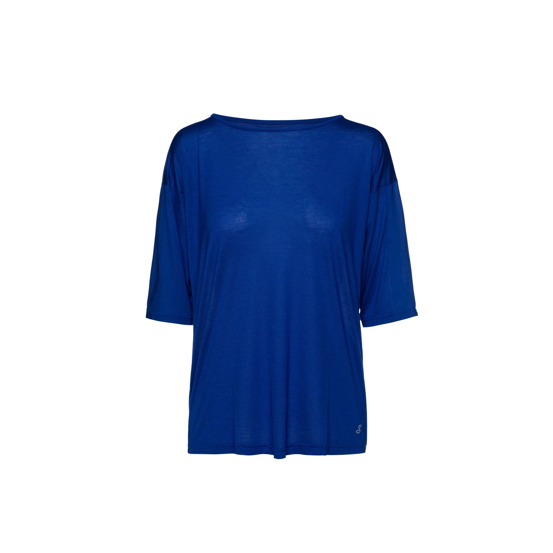 Conquista Women's Blue Micromodal Cashmere Blend Top In Blue