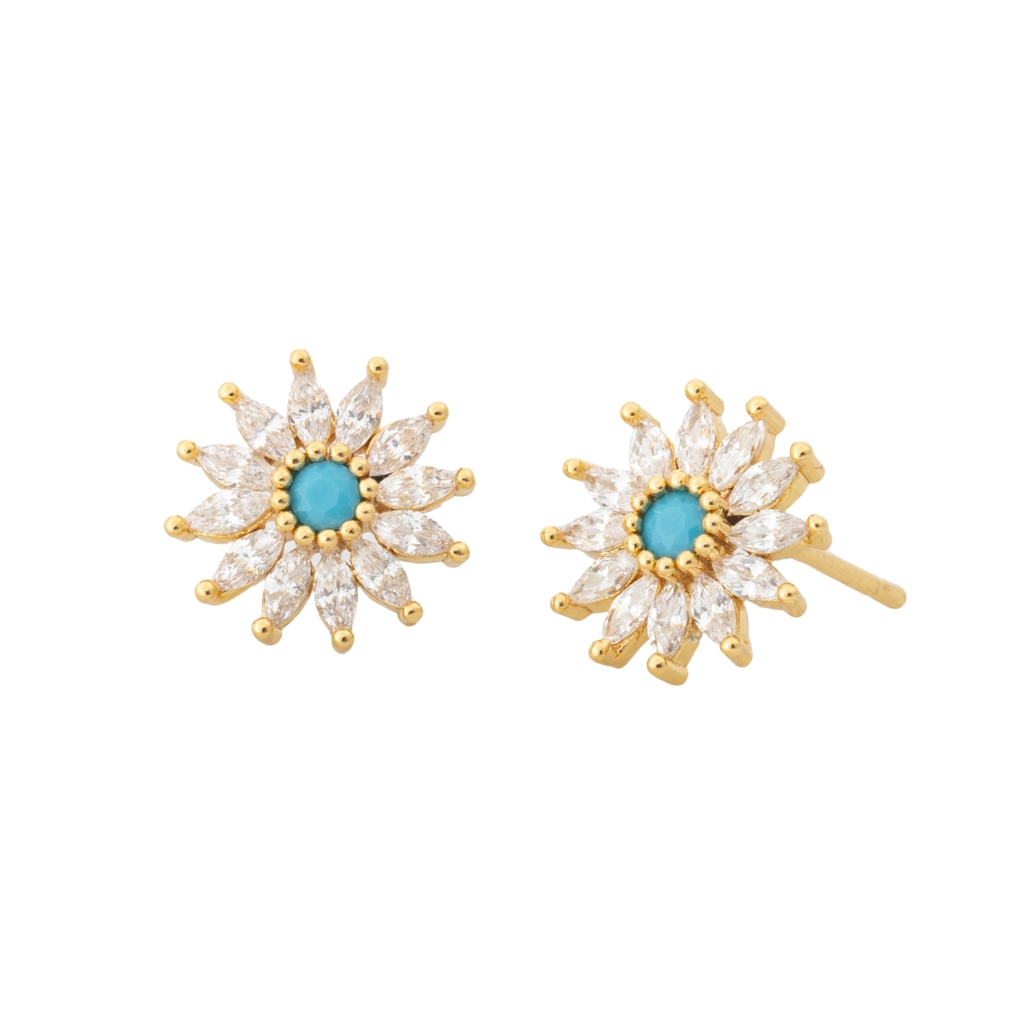 Starfish Project Women's Gold / Blue Spark Hope Studs In Gold