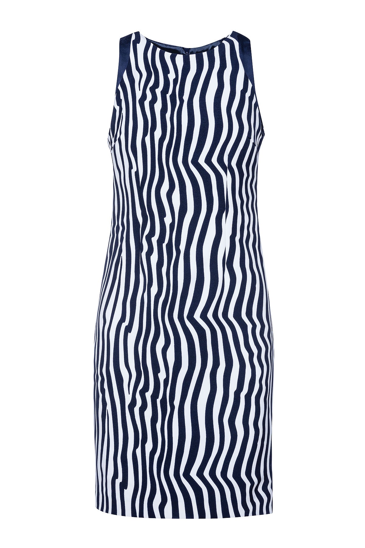 Women’s Blue Sleeveless Zebra Print Dress Small Conquista