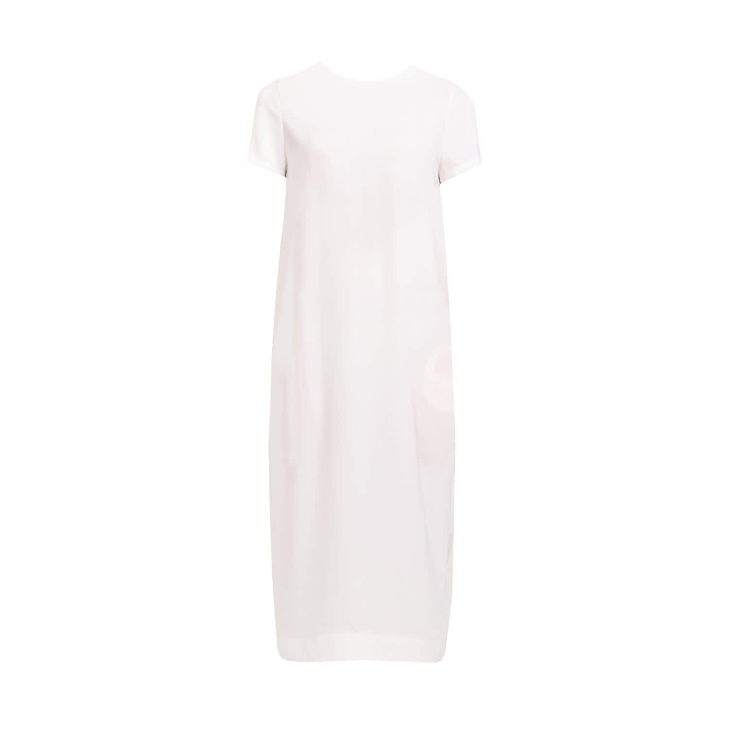 white midi t shirt dress