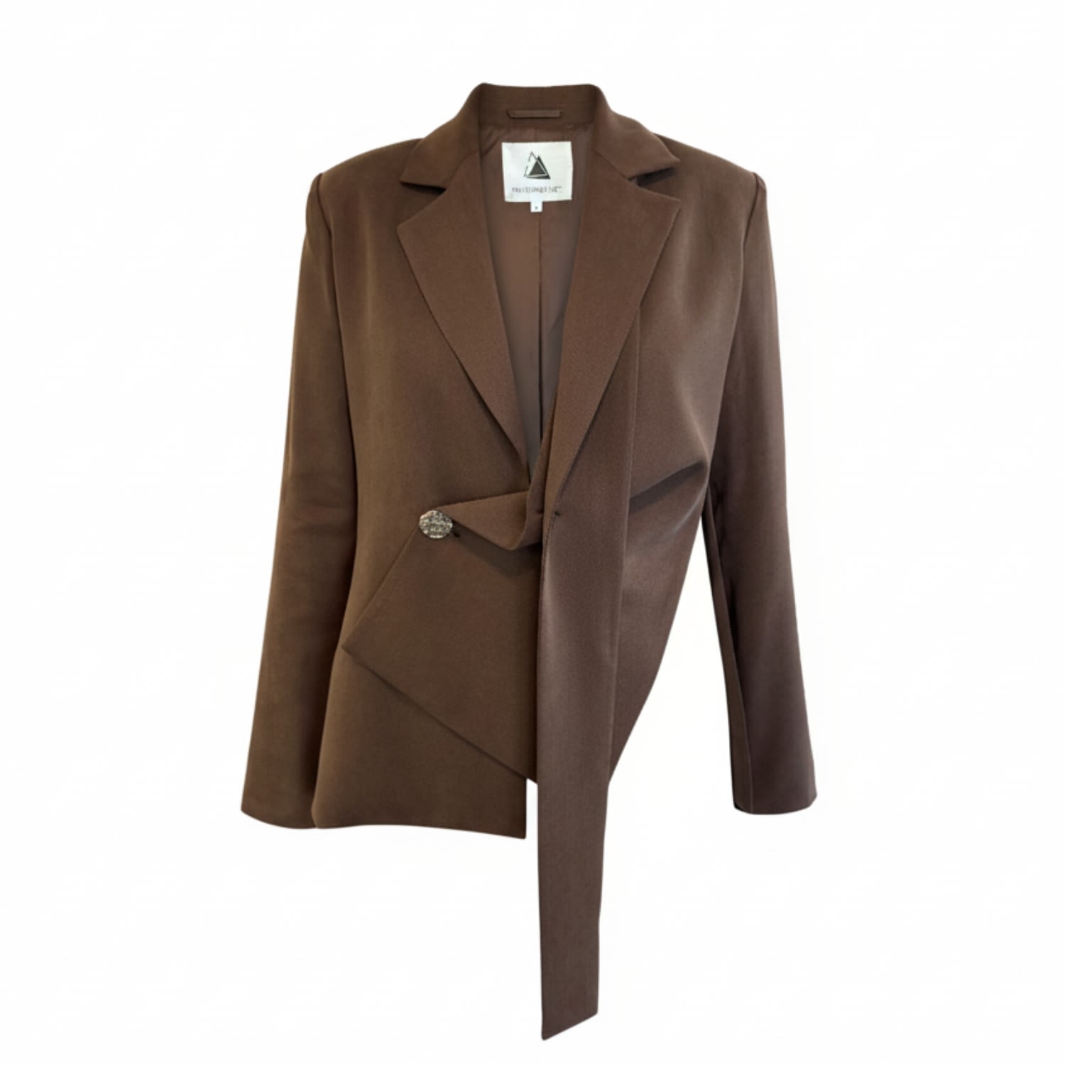 Mirimalist Women's Multi Connect Brown Blazer In Brown