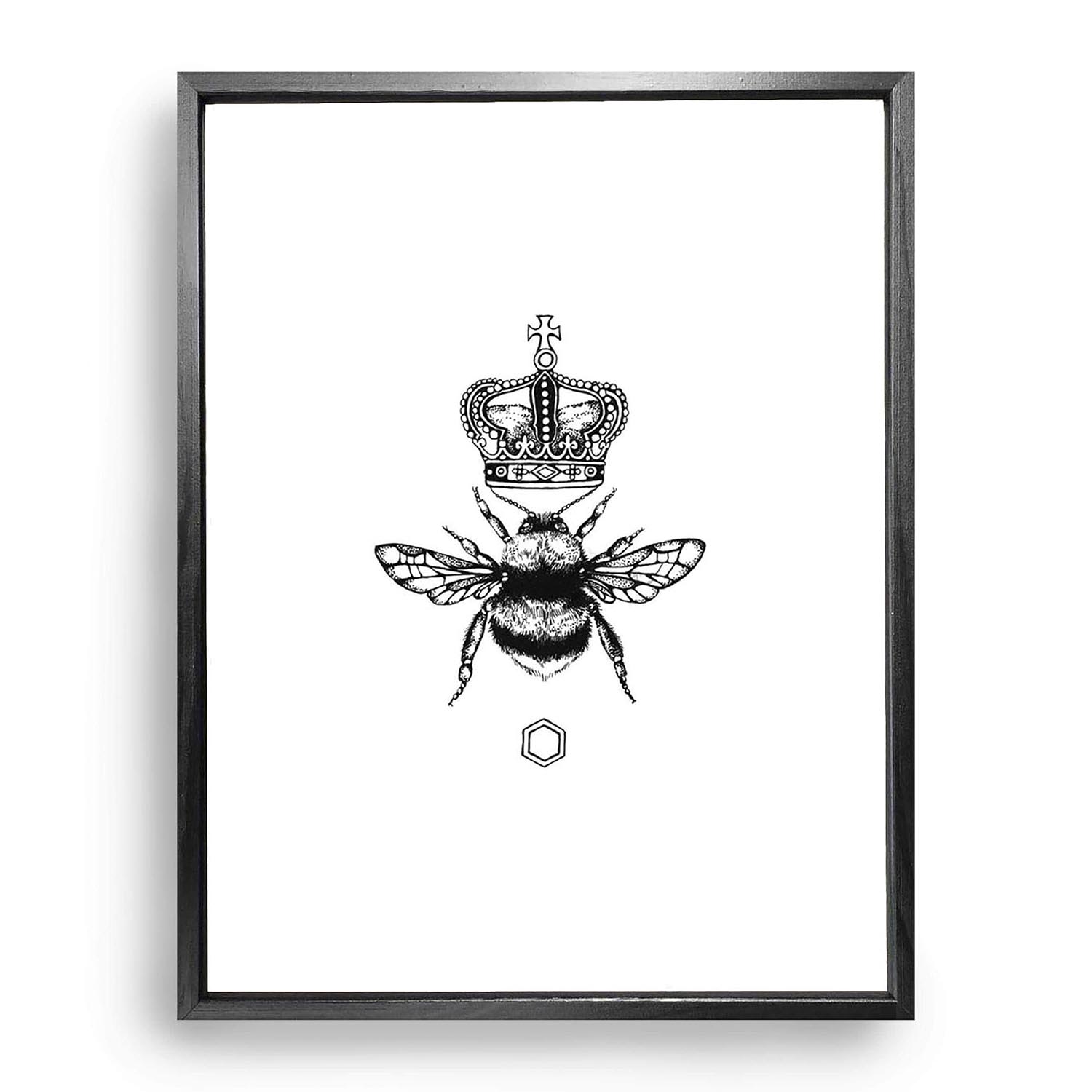 Emily Carter Black The Queen Bee Fine Art Print M In Black