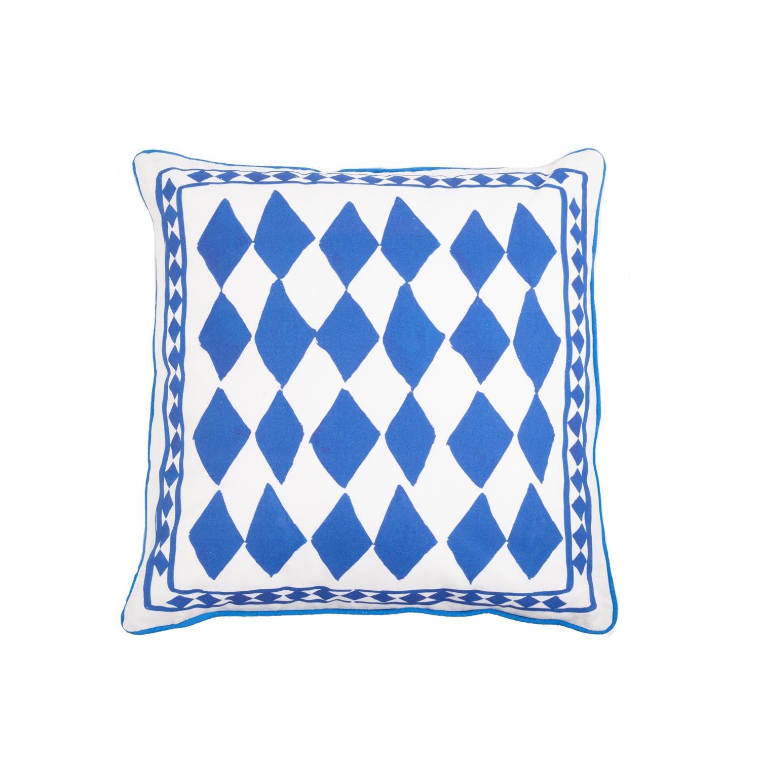 Cushion Cover / "The Blue Diamonds" One Size Jessica Russell Flint