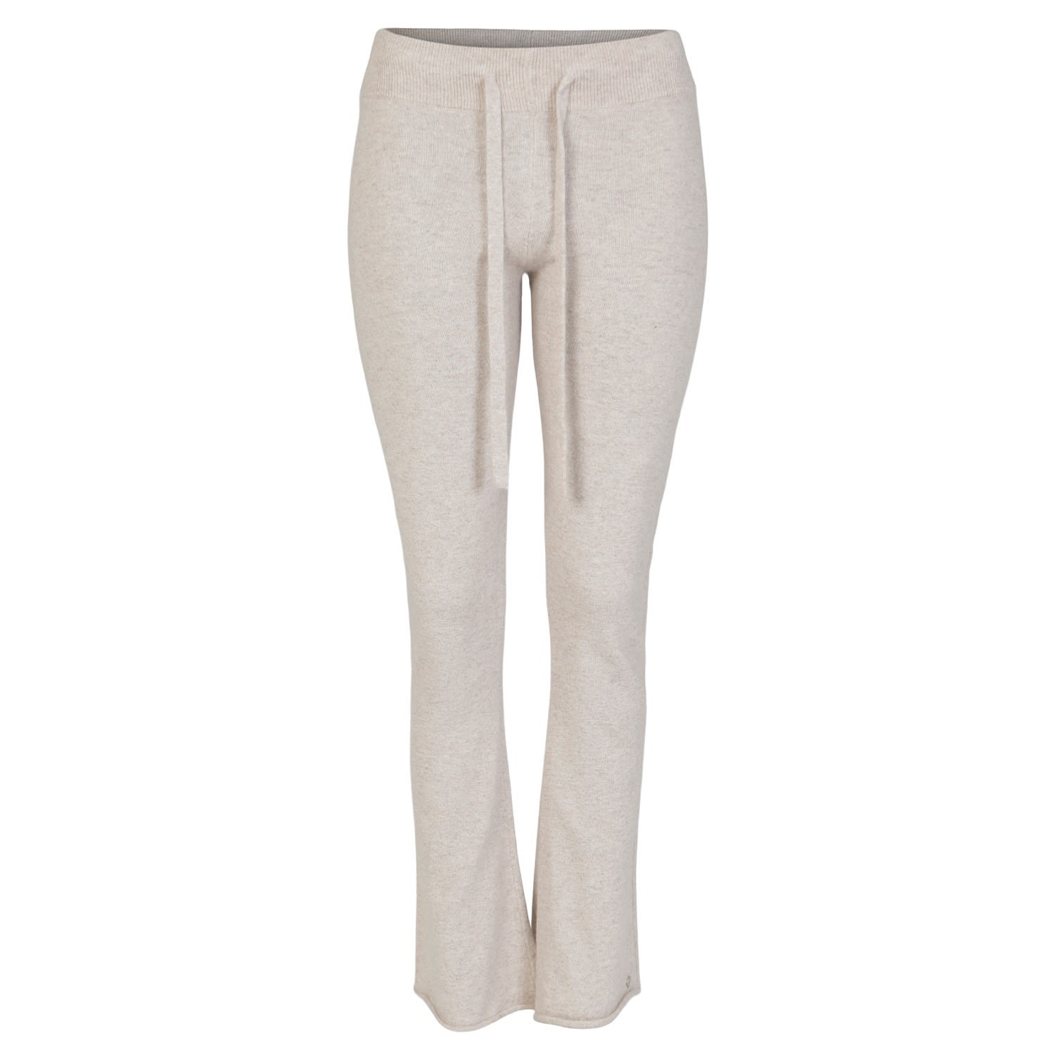 Women’s Neutrals "Amanda" Cashmere Bell Bottom Pants -Beige Melange Extra Small Tirillm