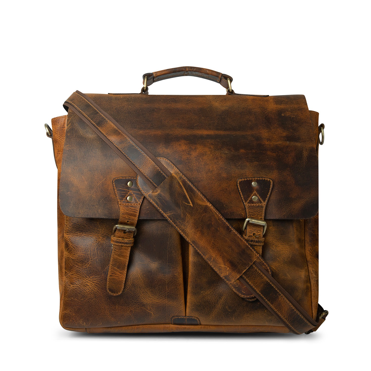 Men’s Brown Cedar Laptop Bag Zasta Studio