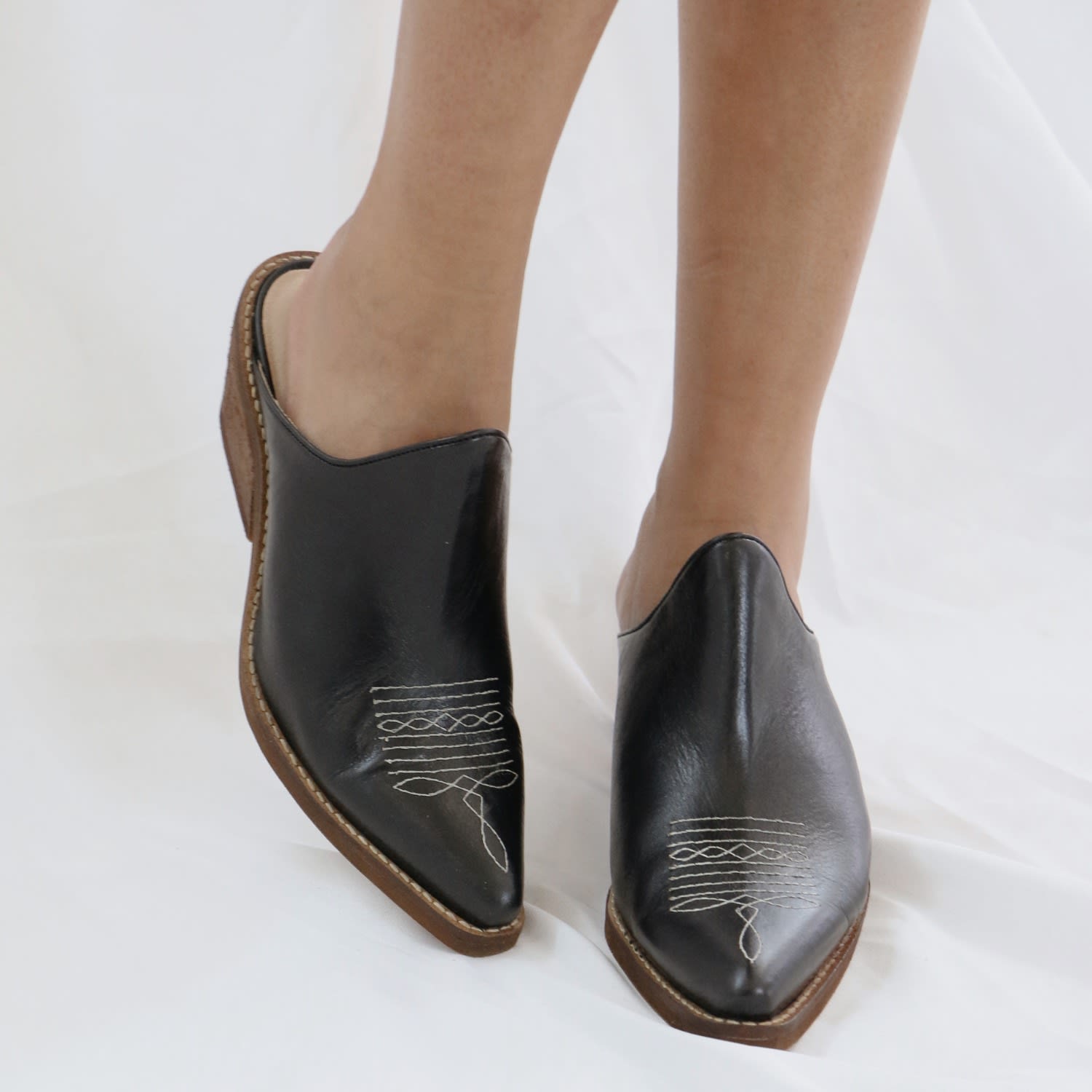 Black western mules store