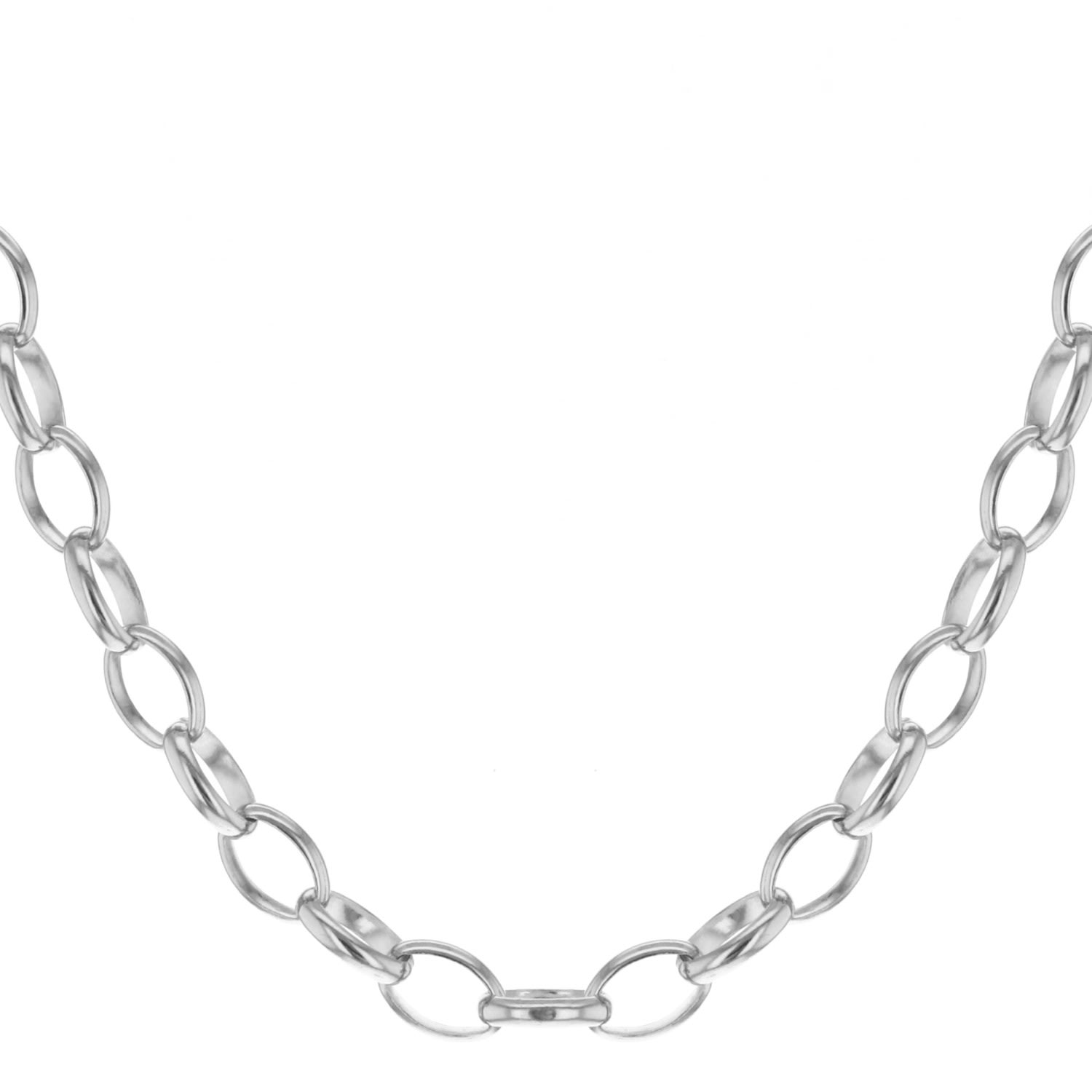 Women’s Belcher Charm Necklace Rhodium Plated True Rocks