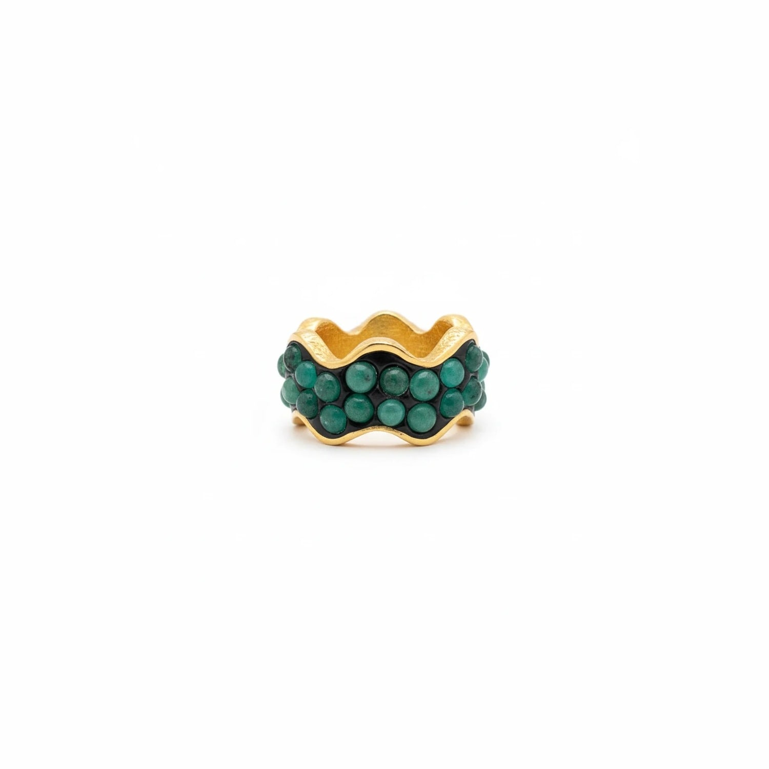 Women's Green Neritha Silver Ring | By Virgo