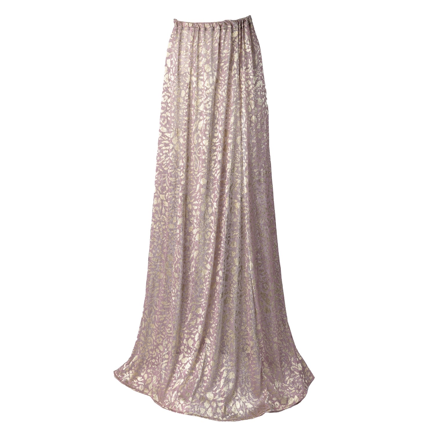 Women’s Gold / Rose Gold Saffron - Dusky Pink Shimmering Gold Maxi Skirt Small Harlow Loves Daisy