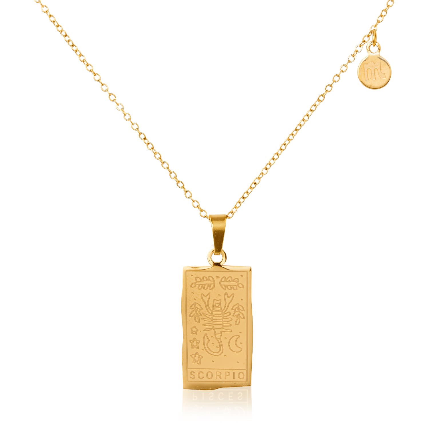 Arctic Fox & Co. Women's Gold Scorpio Zodiac Star Sign Necklace