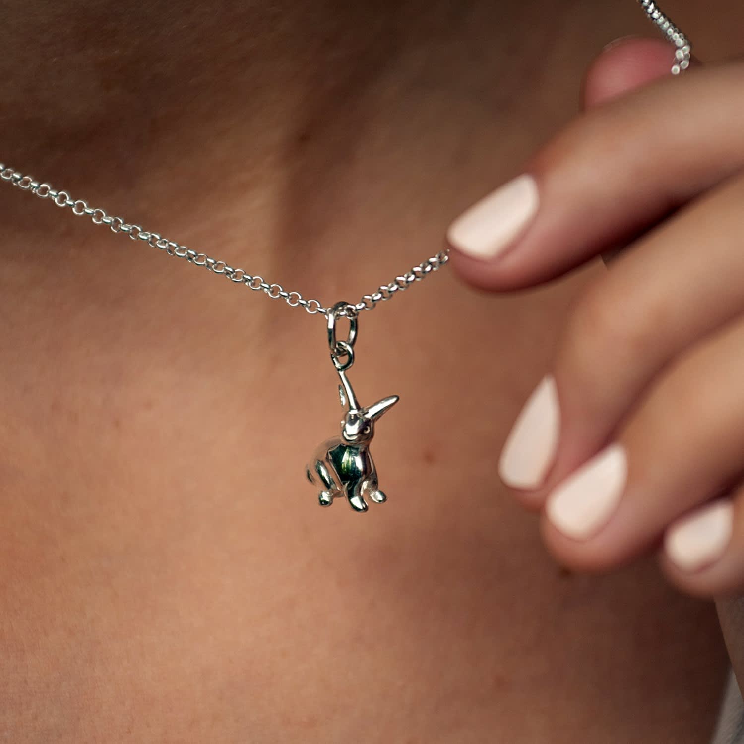 Sterling Silver Bunny Necklace | Lily Charmed | Wolf & Badger