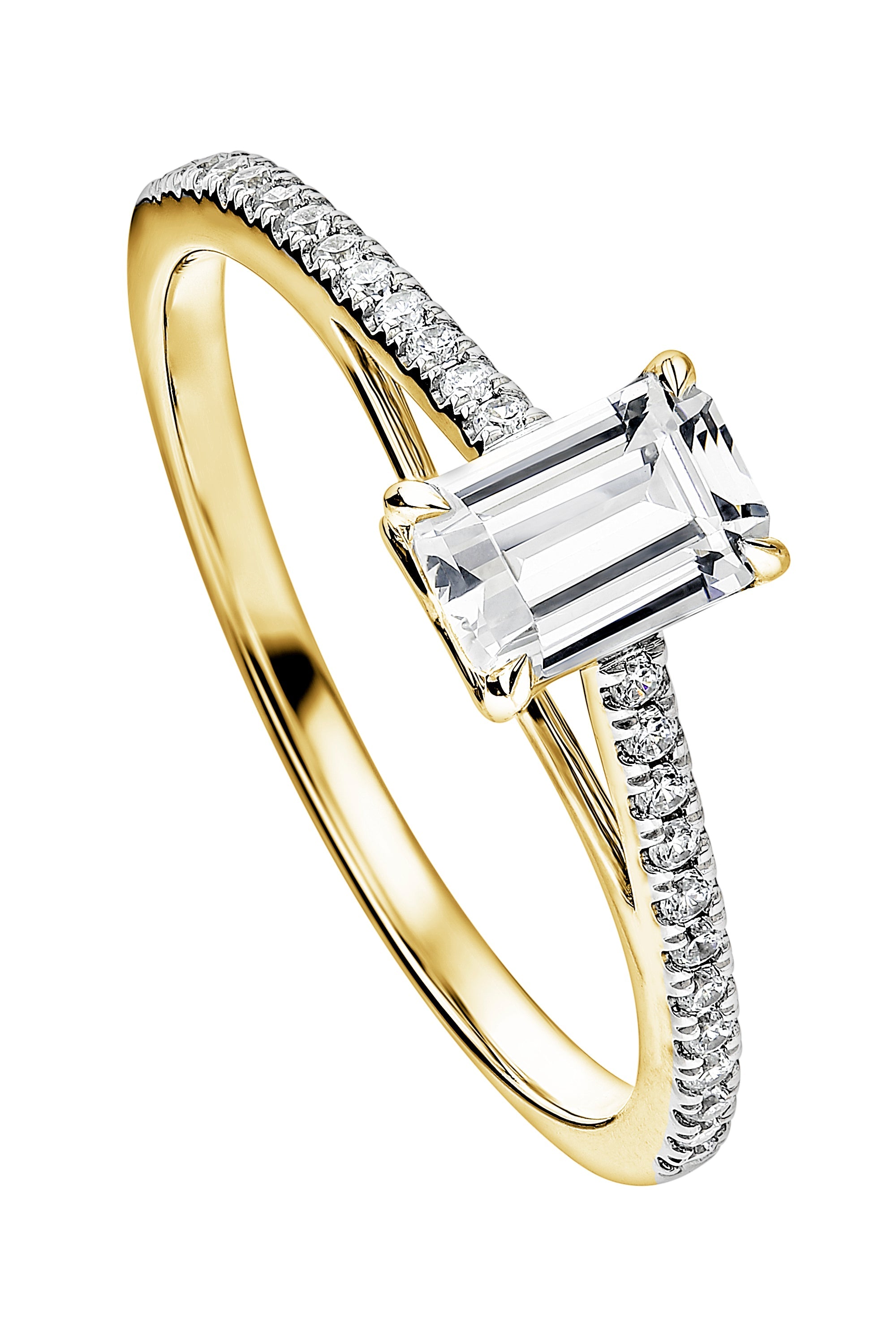 Women’s Sophia Yellow Gold Lab Grown Diamond Ring Created Brilliance