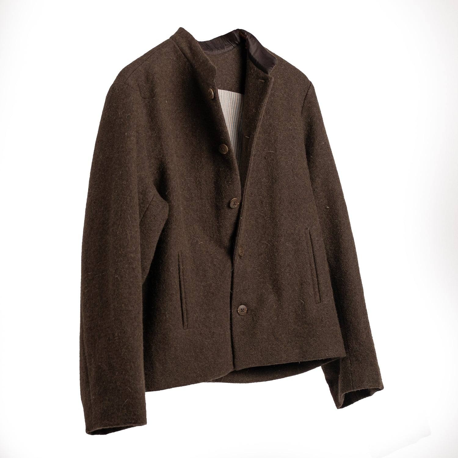 Charkha & Loom Women's Shepherd Wool Jacket - Black In Black